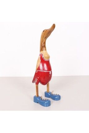 Mylamp BASKETÇİ ÖRDEK EL OYMASI TEAK GÖVDE 41x17x13 cm