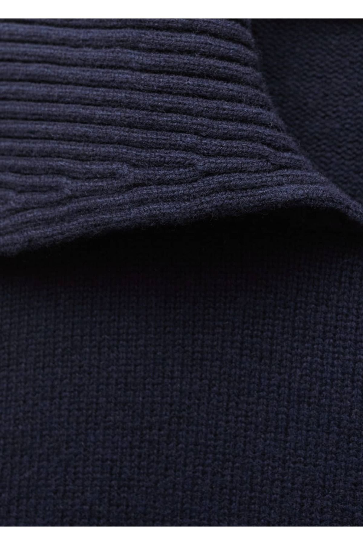 بافت و پلیور زنانه آبی سرمه ای منگوMANGO | 77016754 اورجینال - تصویر 5