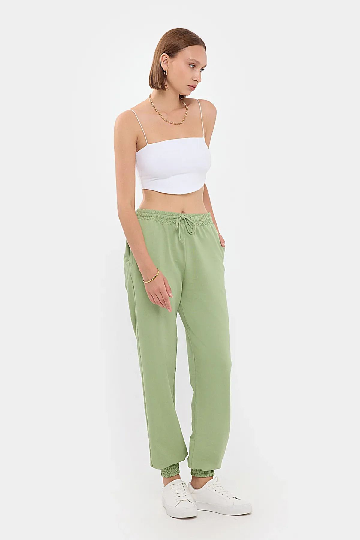 Hiccup-High Strings Adjustable Regular Waist Sweatpants 3
