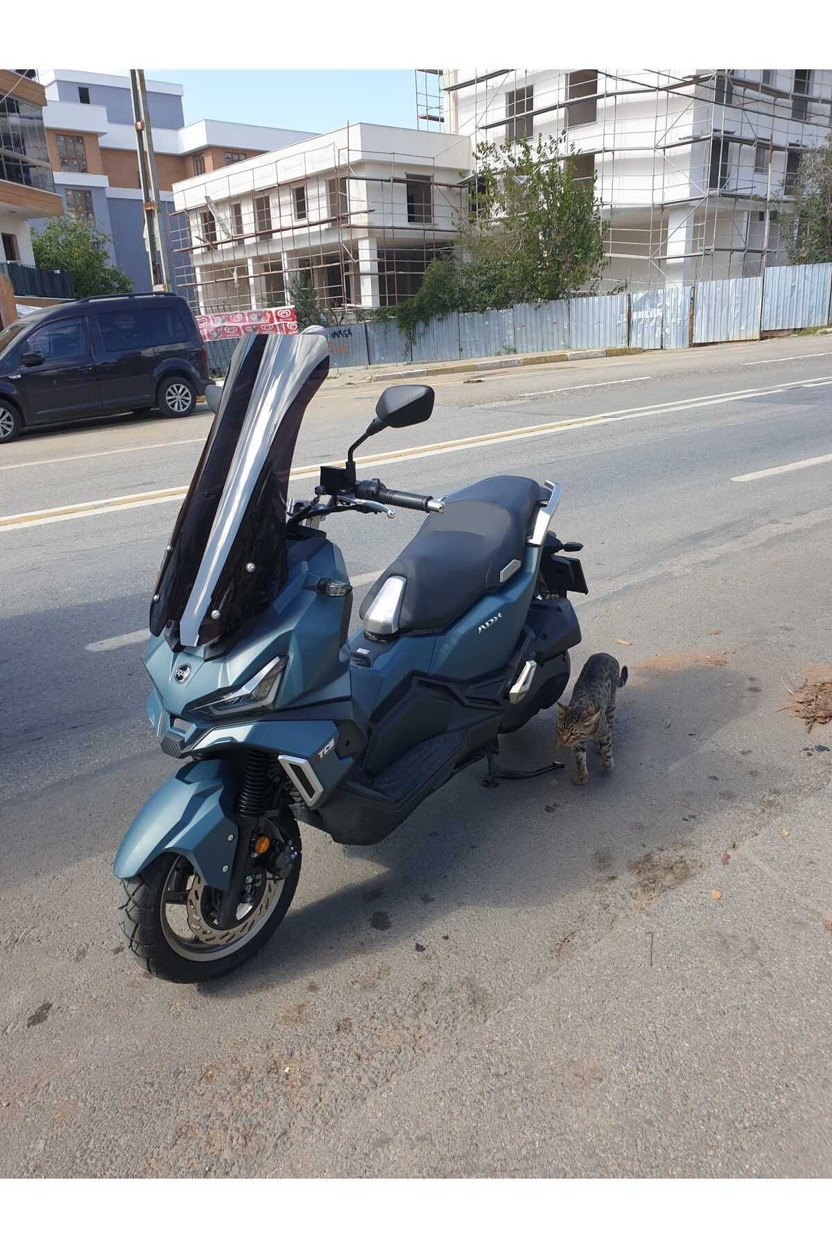 SYM Adx 125 Siperlik Ön Cam 2023-2025 Model 62cm Siyah Renkli 4mm UZUN CAM