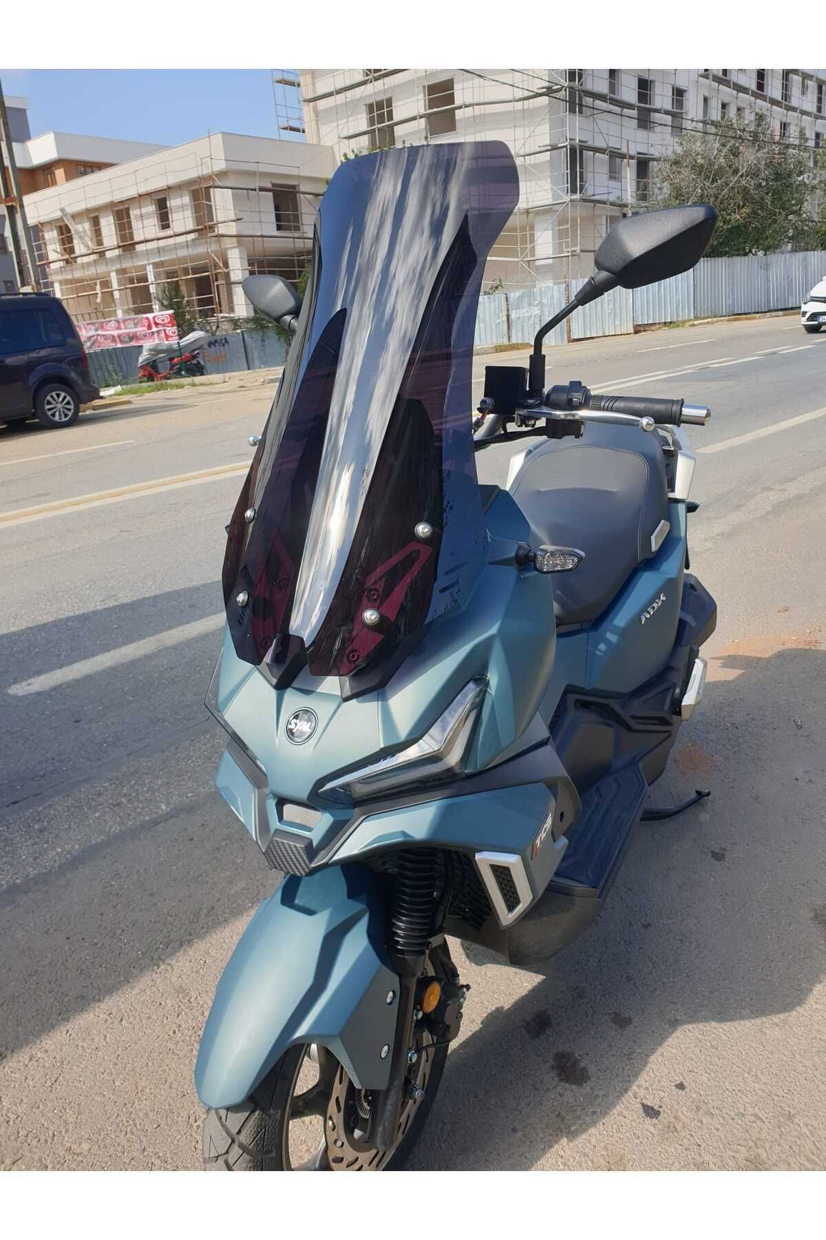 SYM Adx 125 Siperlik Ön Cam 2023-2025 Model 62cm Siyah Renkli 4mm UZUN CAM