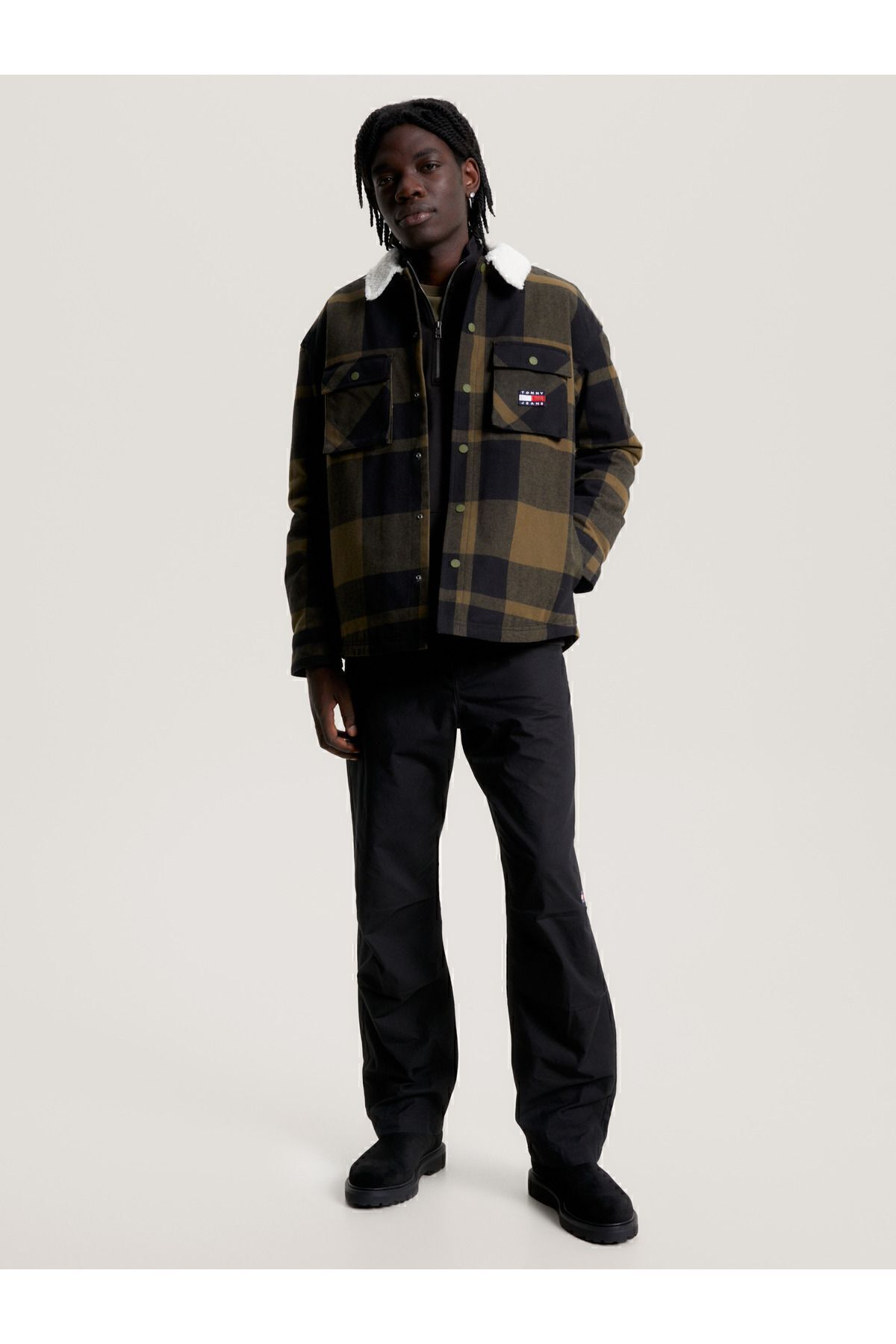 TJM CHECK SHERPA LINED OVERSHIRT Tommy Hilfiger