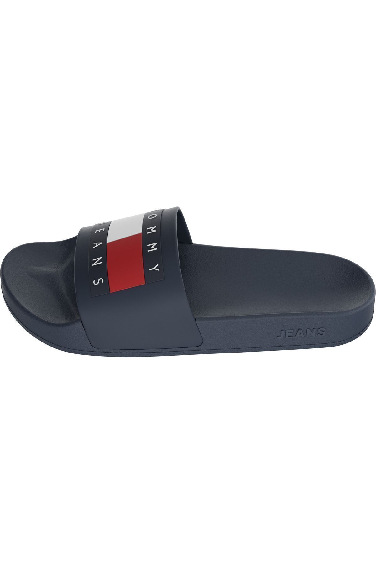 دمپایی آبی زنانه لاستیک مبتنی بر با نام تجاری ، های نیروی دریایی EN0EN02115 C1G Tommy Hilfiger