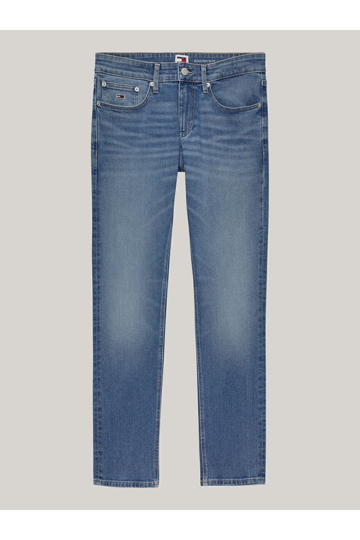 لوگوی مارک مردانه Scanton Slim Fit با ظاهر شیک شلوار جین کلاسیک 5 جیبی مناسب برای استفاده روزانه Tommy Hilfiger