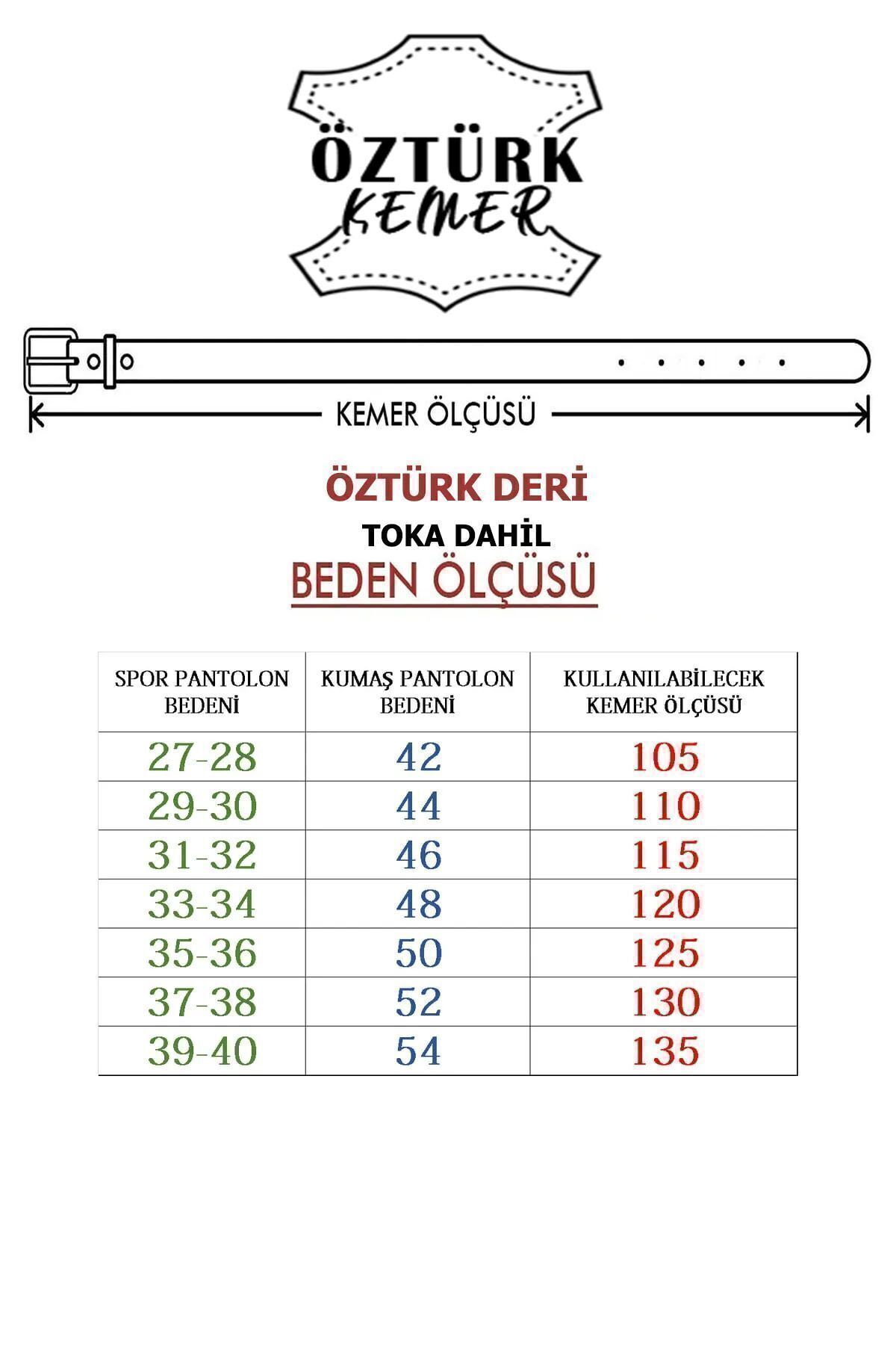%100 Hakiki Tek Kat Manda Derisi Kot Kemeri