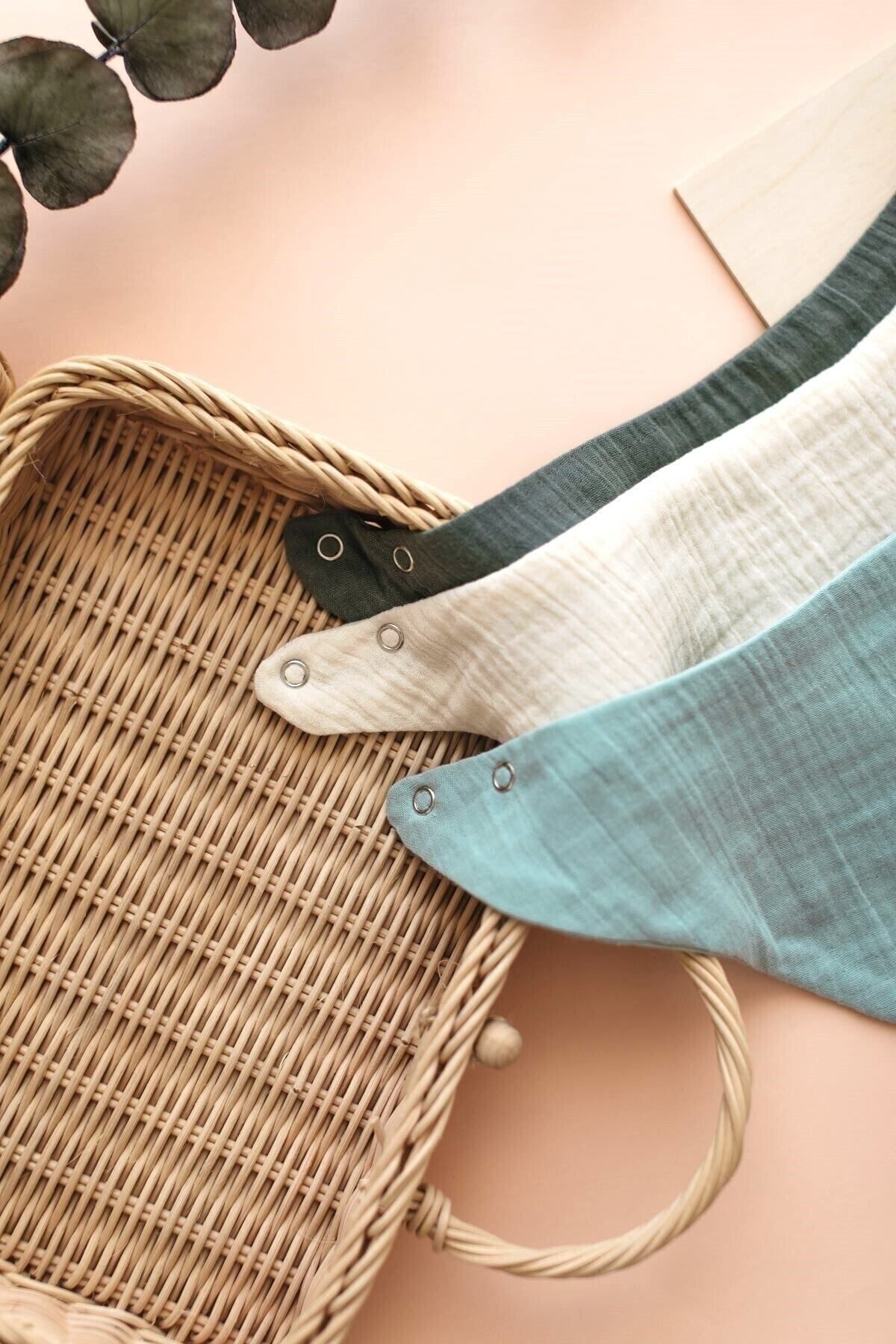 Bedeca 3'lü %100 Organik Pamuk Bebek Müslin Önlük - Kız Erkek Bebek Salya Ve Mama Önlüğü, Fular, Yakalık fotoğrafı 5 (önizleme)