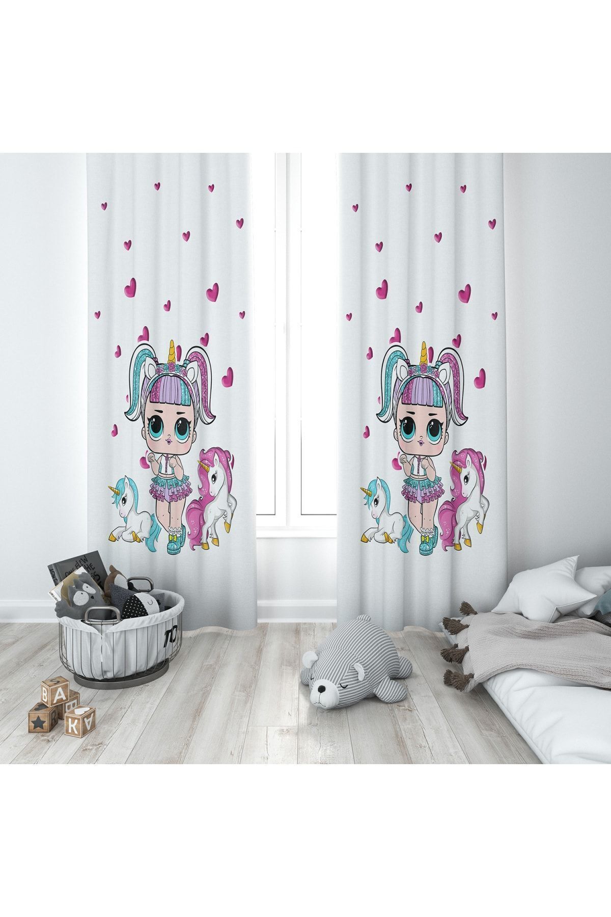 Lolla Cortina De Fundal Cu Model Pentru Camera Copiilor Evmila - 70 x 260