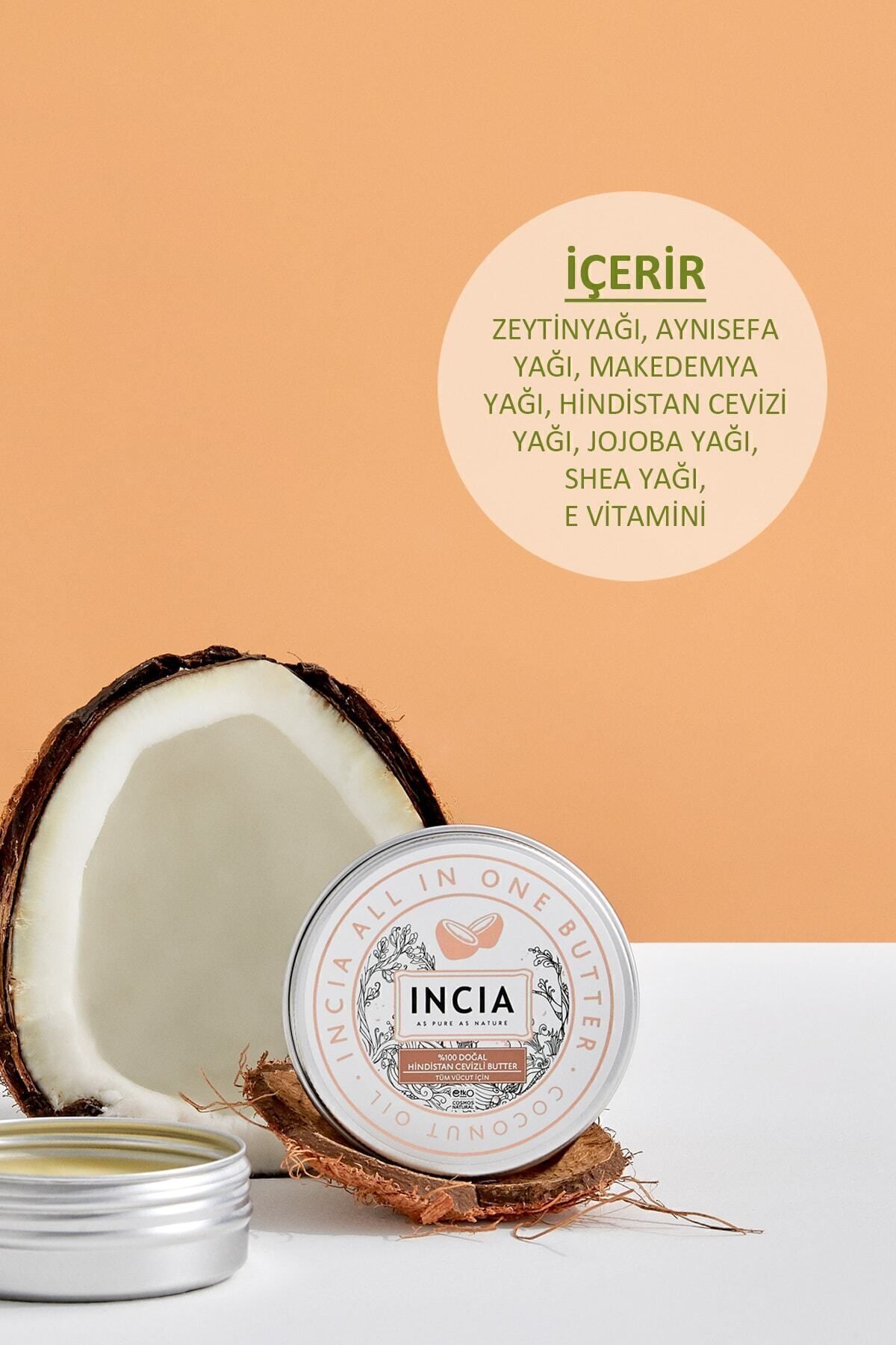 Incia-50 ml Butter Intensive Moisturizing Cream - 100% Natural, Coconut, Organic Vegan 4