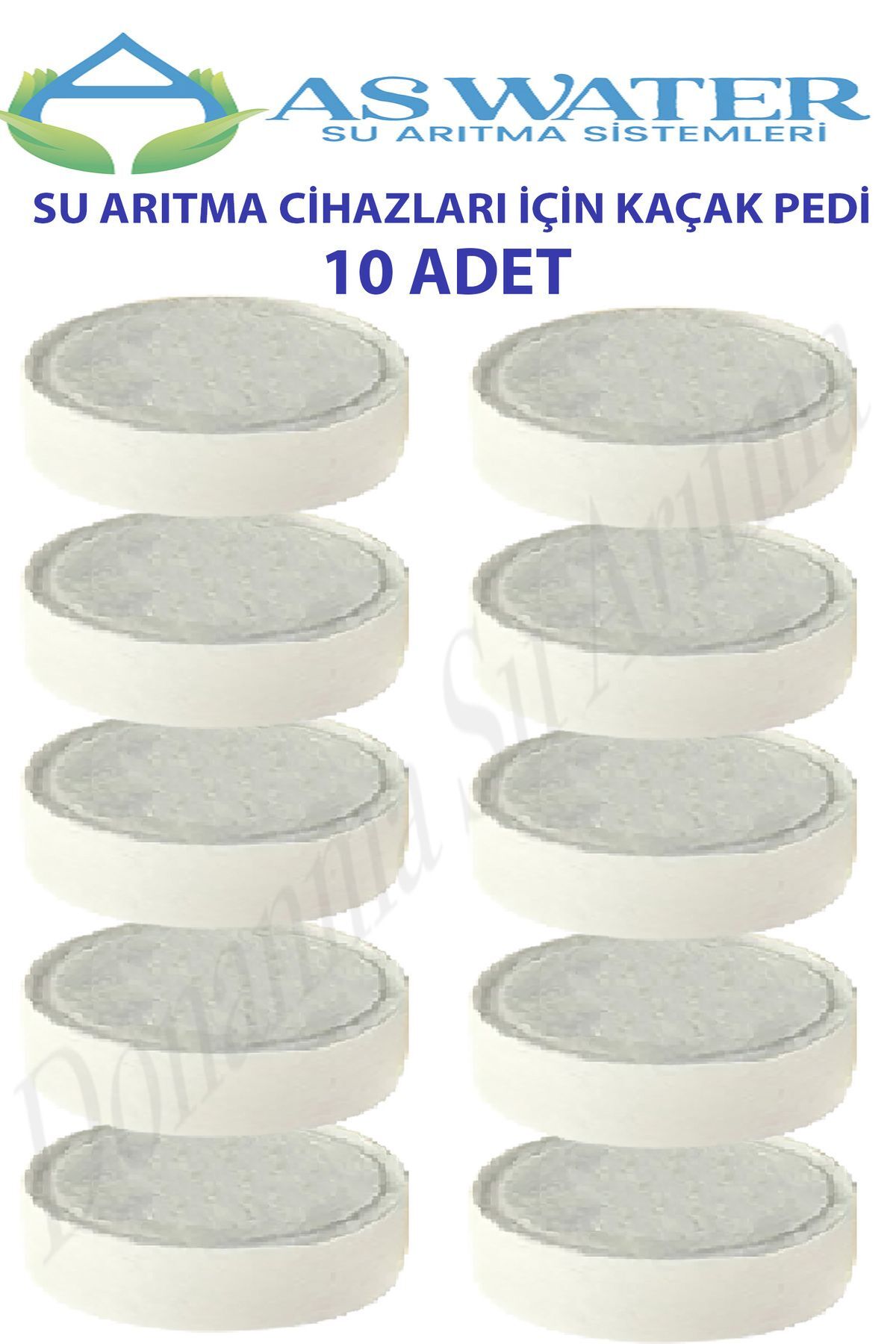 As Water Su Arıtma Cihazı Kaçak Aparatı İçin Kaçak Pedi 10 Adet Ped