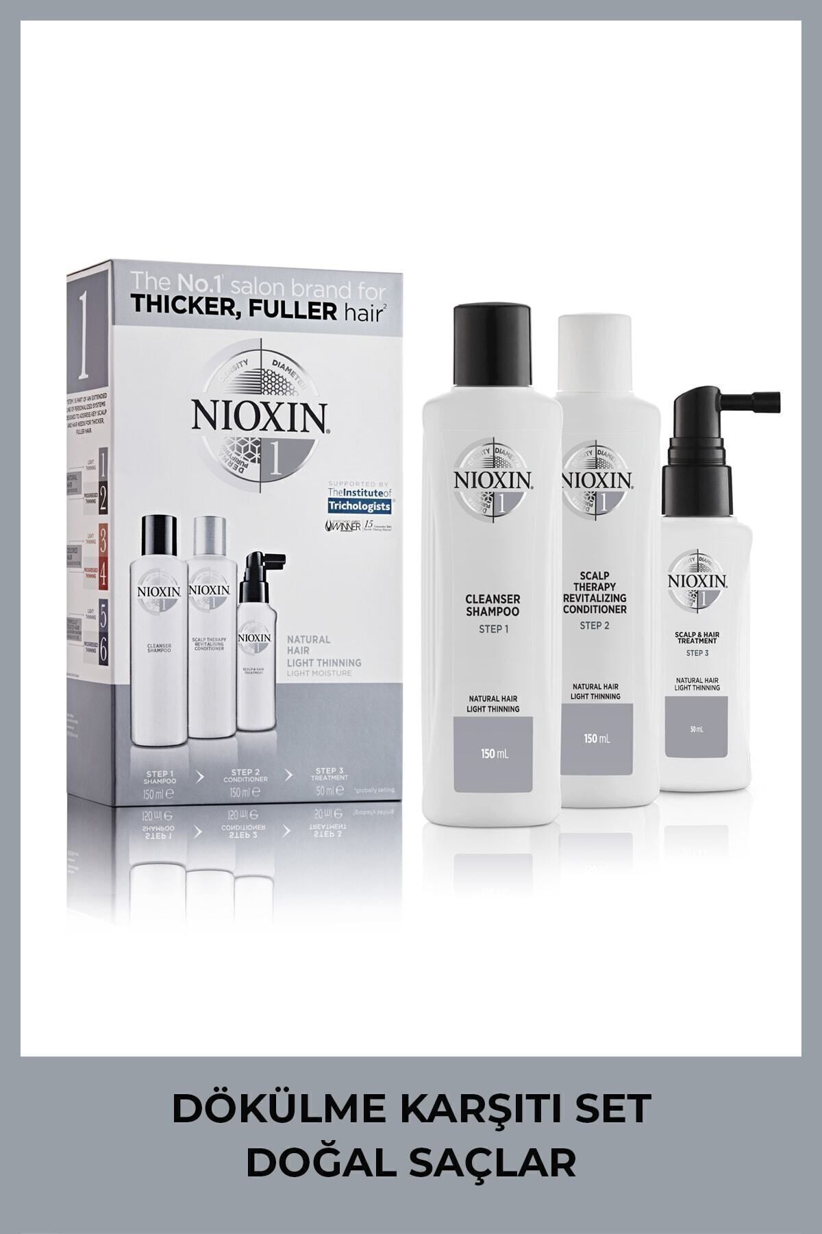 1 - Dökülme Karşıtı Set - Doğal Saçlar 150 Ml