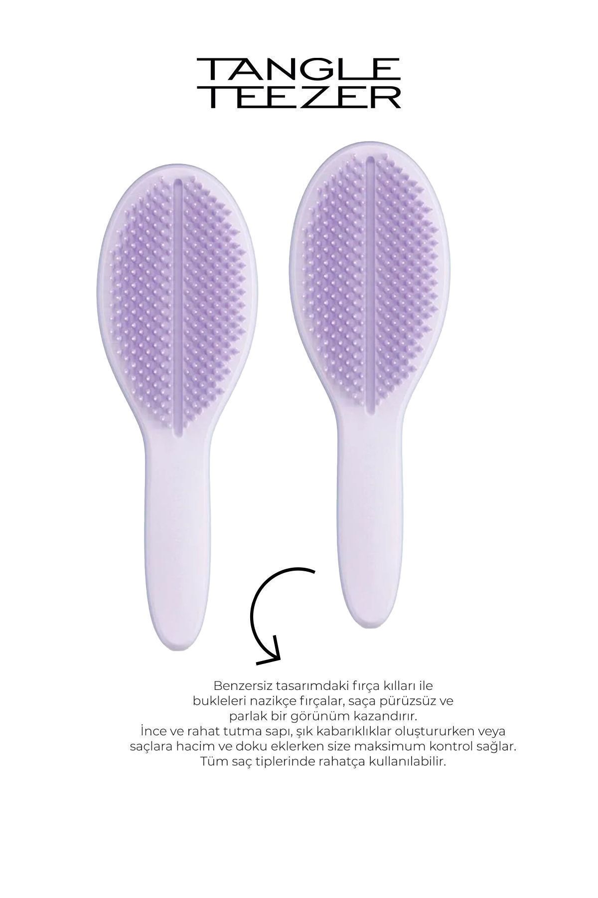 The Ultimate Styler Dry Lilac Cloud Hair Brush 2 Pieces Tangle Teezer