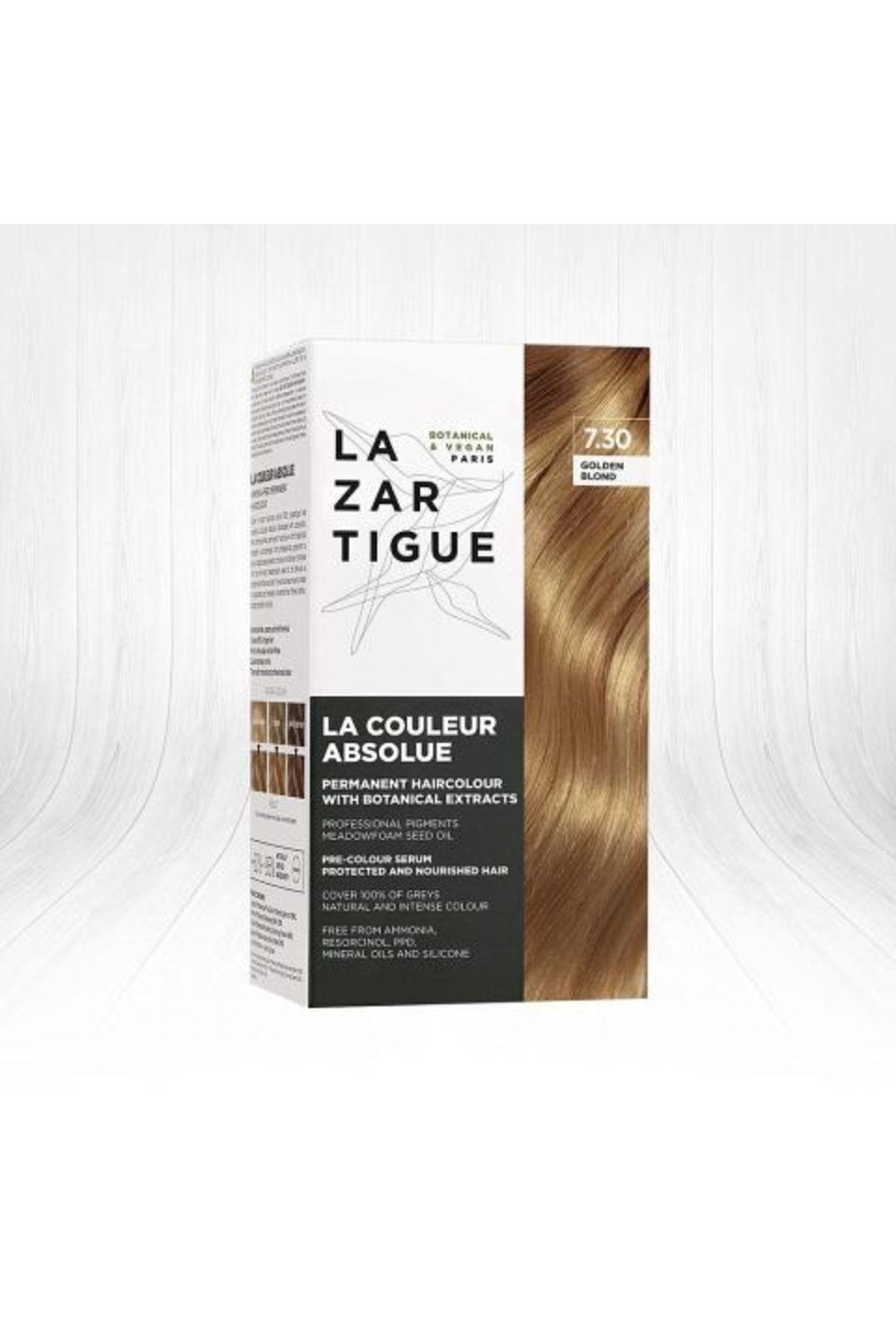 رنگ مو لازارتیگ Absolue Color Blond 7.30 طلایی J.F Lazartigue