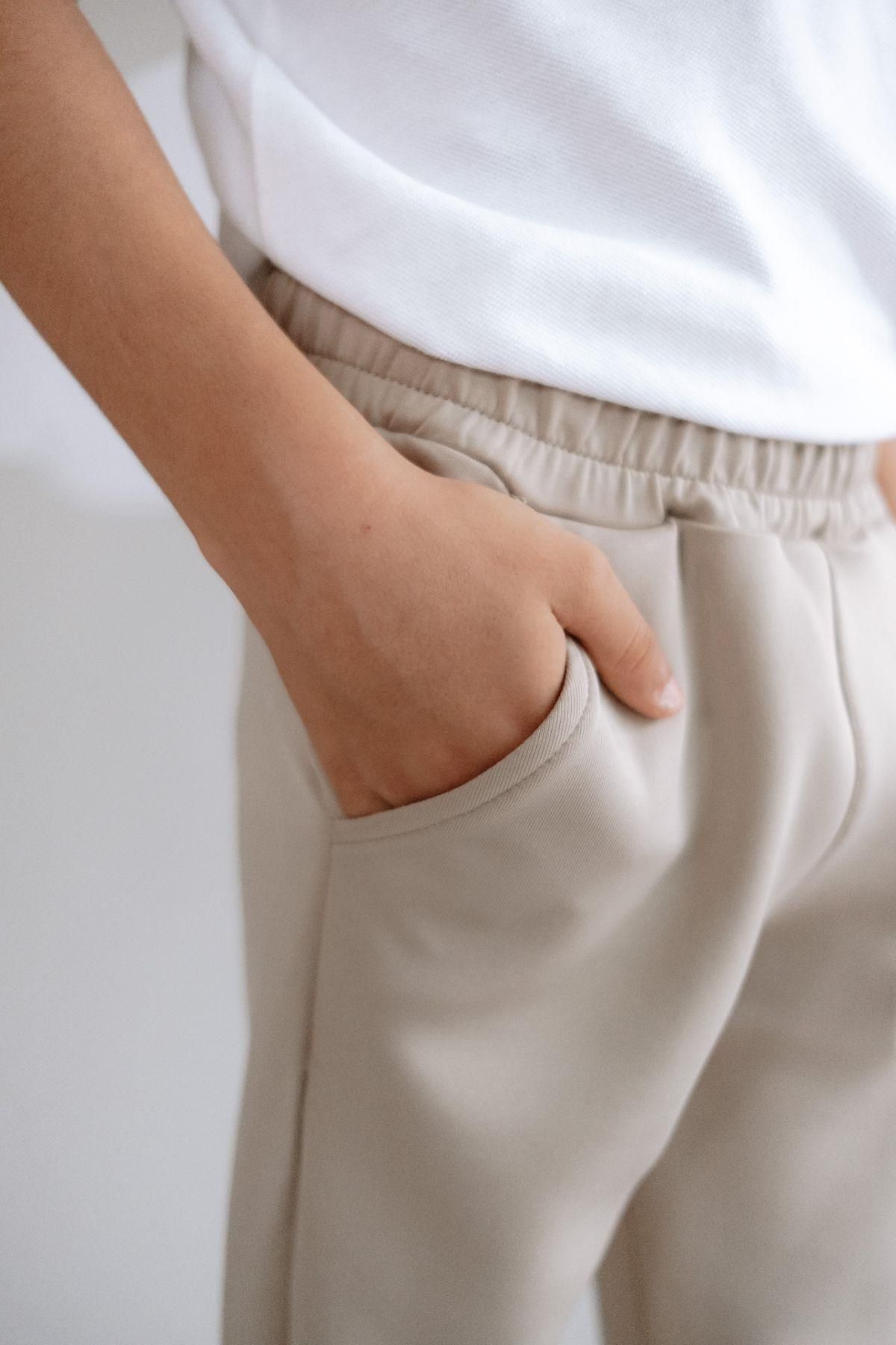C&City-Boy's Cuffed Leg Sweatpants 873 Stone 8