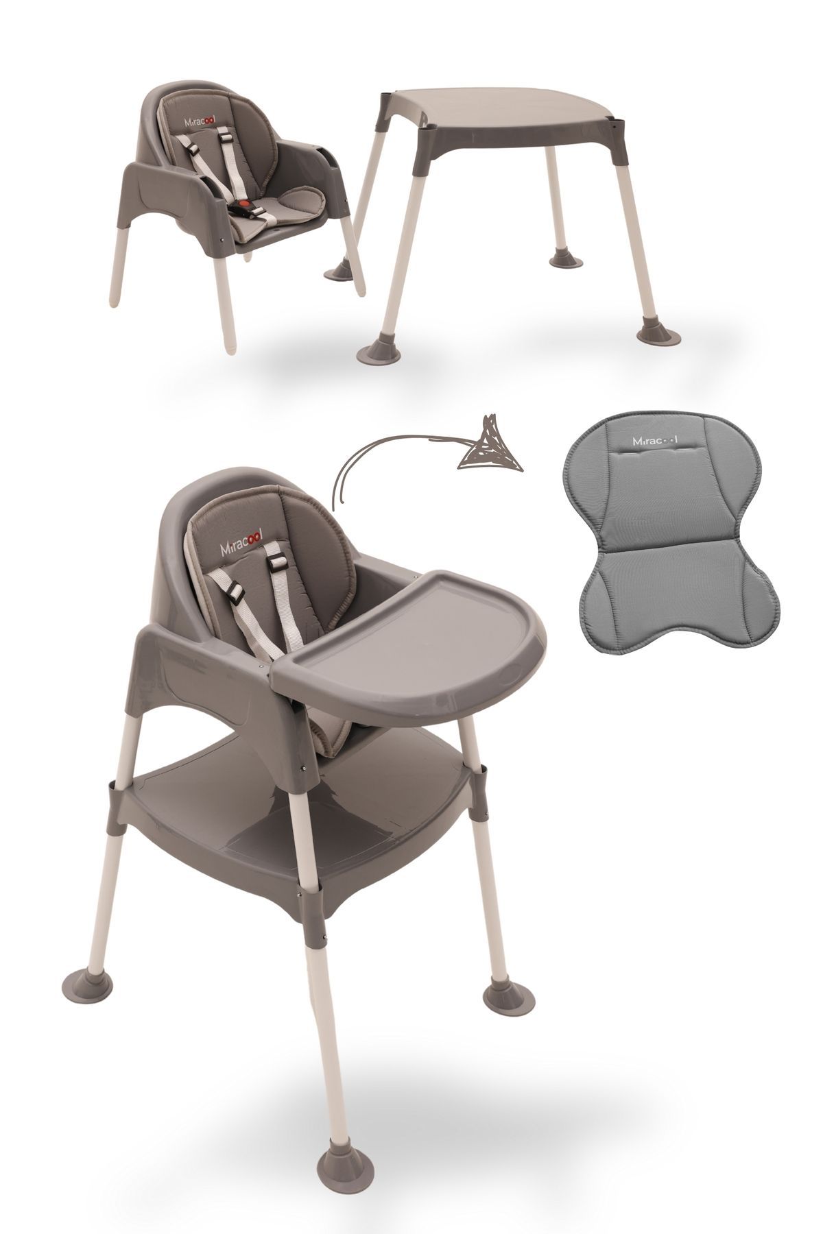 Prime 4in1 Mama Sandalyesi / Çalışma Masalı / Pedli