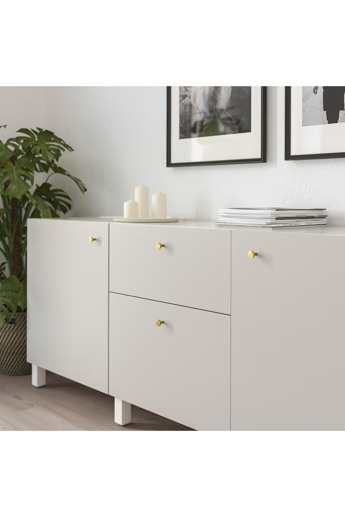 IKEA-BAGGANAS 21 mm 2 buc. Mâner din alamă aurie pentru dulap dulap sertar capac mâner mâner 4