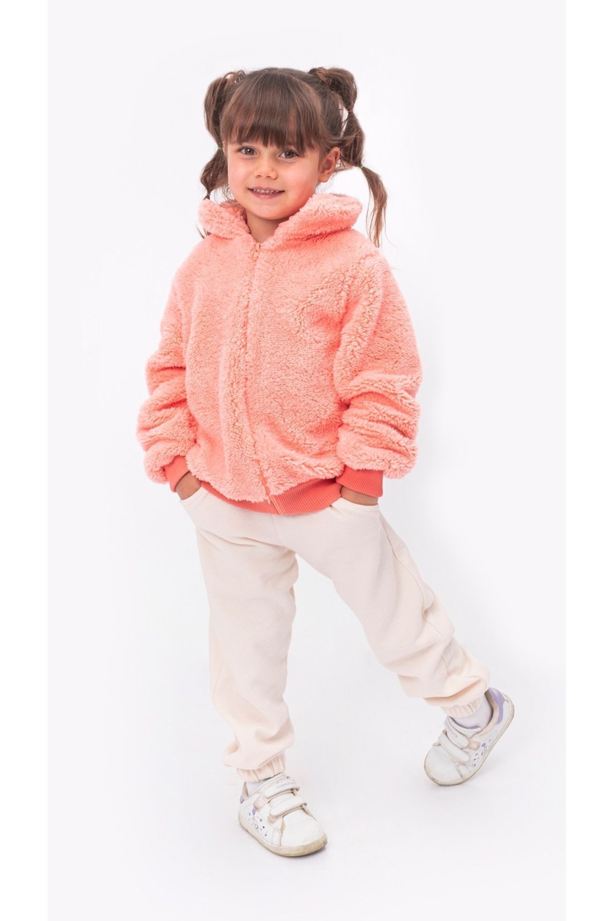 aden kids kız çocuk peluş mont fotoğrafı 2 (önizleme)