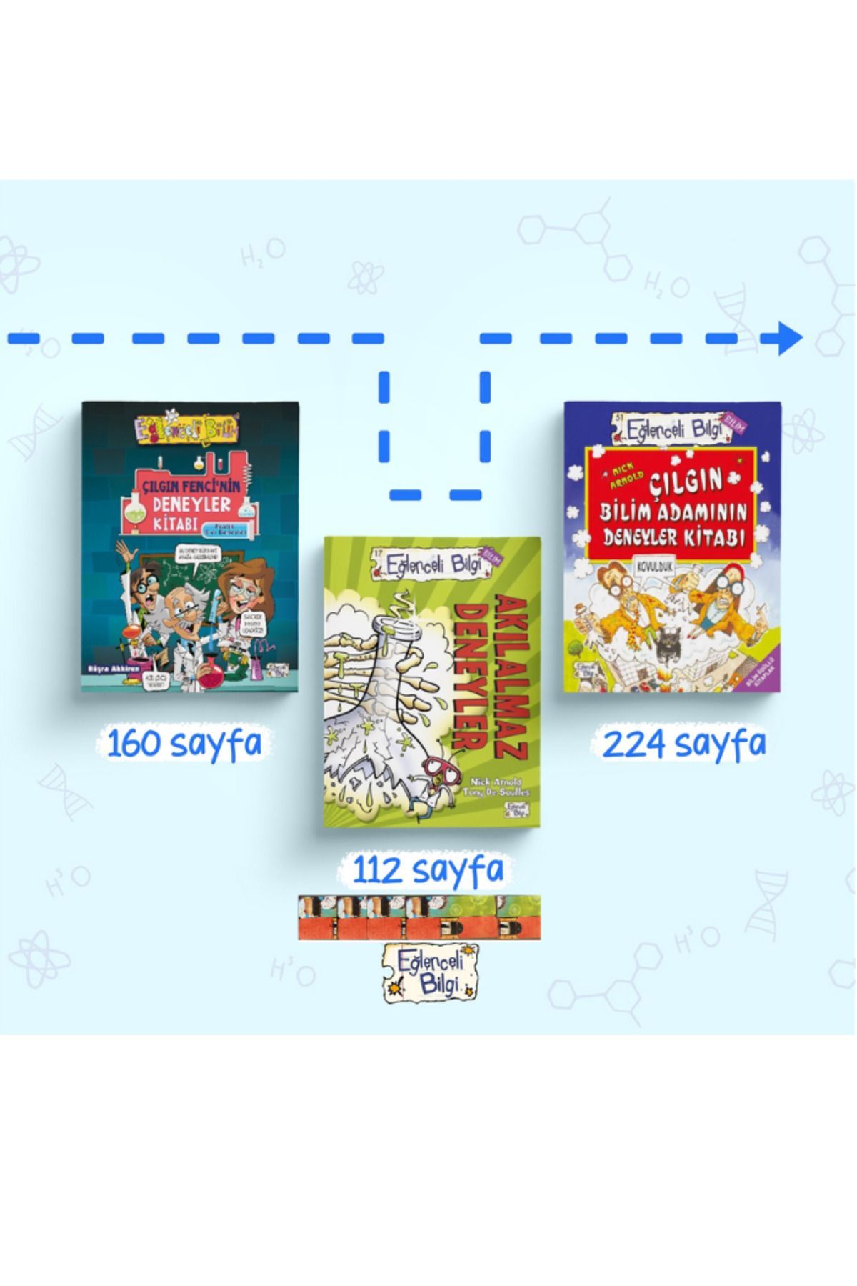 Eğlenceli Bilgi Yayınları 5.6. Sınıf-Çılgın Fencinin Deneyler Kitabı,Akılalmaz Deneyler,Çılgın Bilim Adamının Deneyler Kitabı