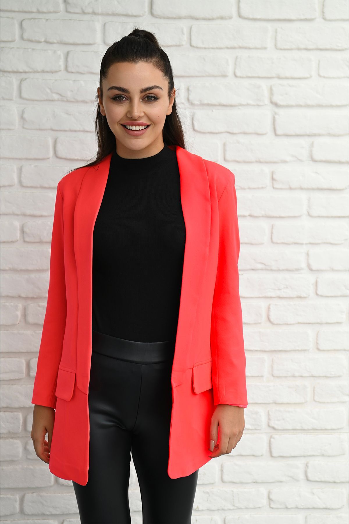 Koza Butik Jachetă De Damă Falsă - Detaliu Buzunar 0106-23 Femeie - S