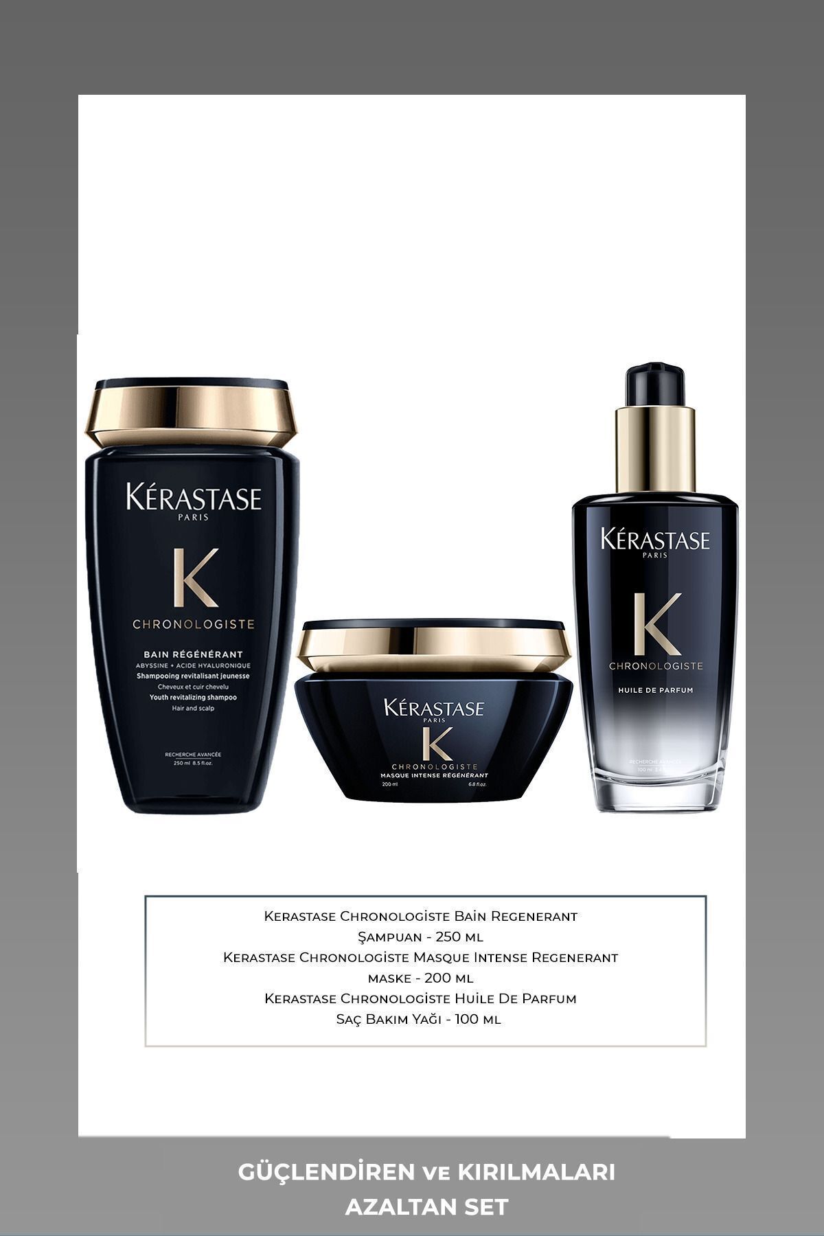 Kérastase Chronologiste Caviar Essence Pre-Cleanse 200 ml + ماسک 200 ml + Huile De Parfum 100 m Kerastase