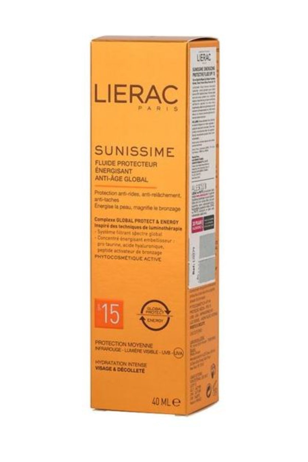 مایع محافظ انرژی زا Sunissime SPF15 40 میلی لیتر Lierac