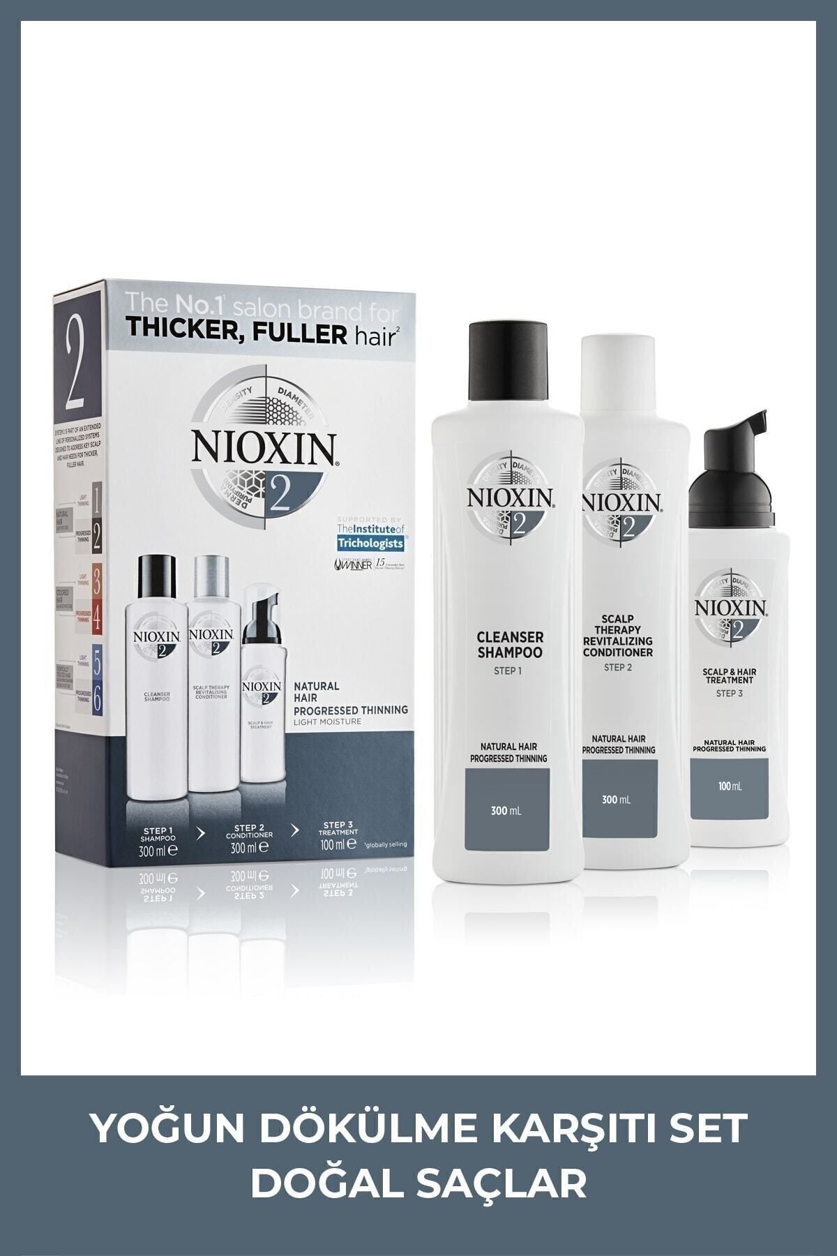 2 - سوپر ست فشرده ضد ریزش ویژه موهای طبیعی 300.ml... (مرتب سازی ست)13 Nioxin