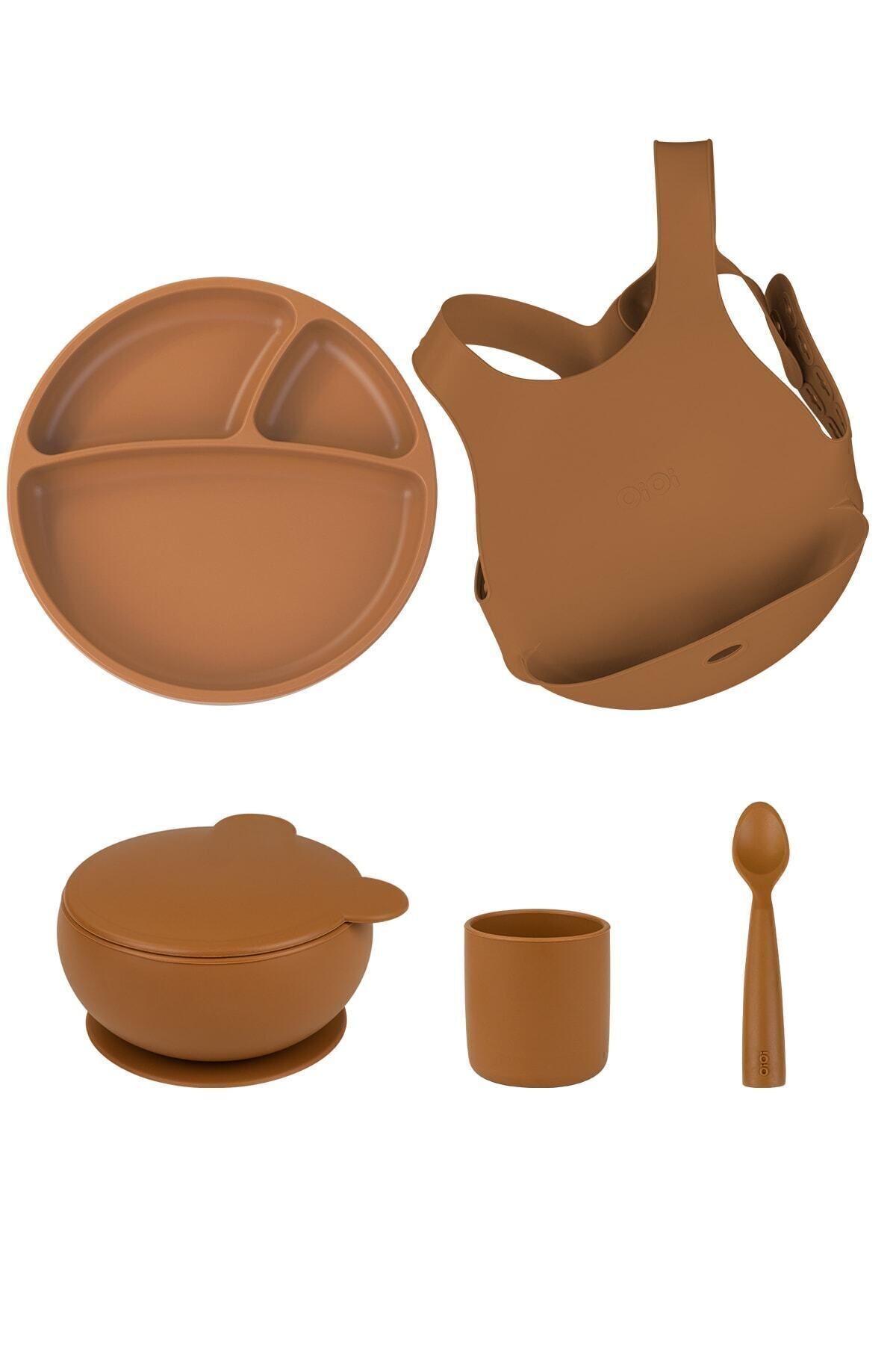 OiOi Beslenme Seti 5 li Woody Brown