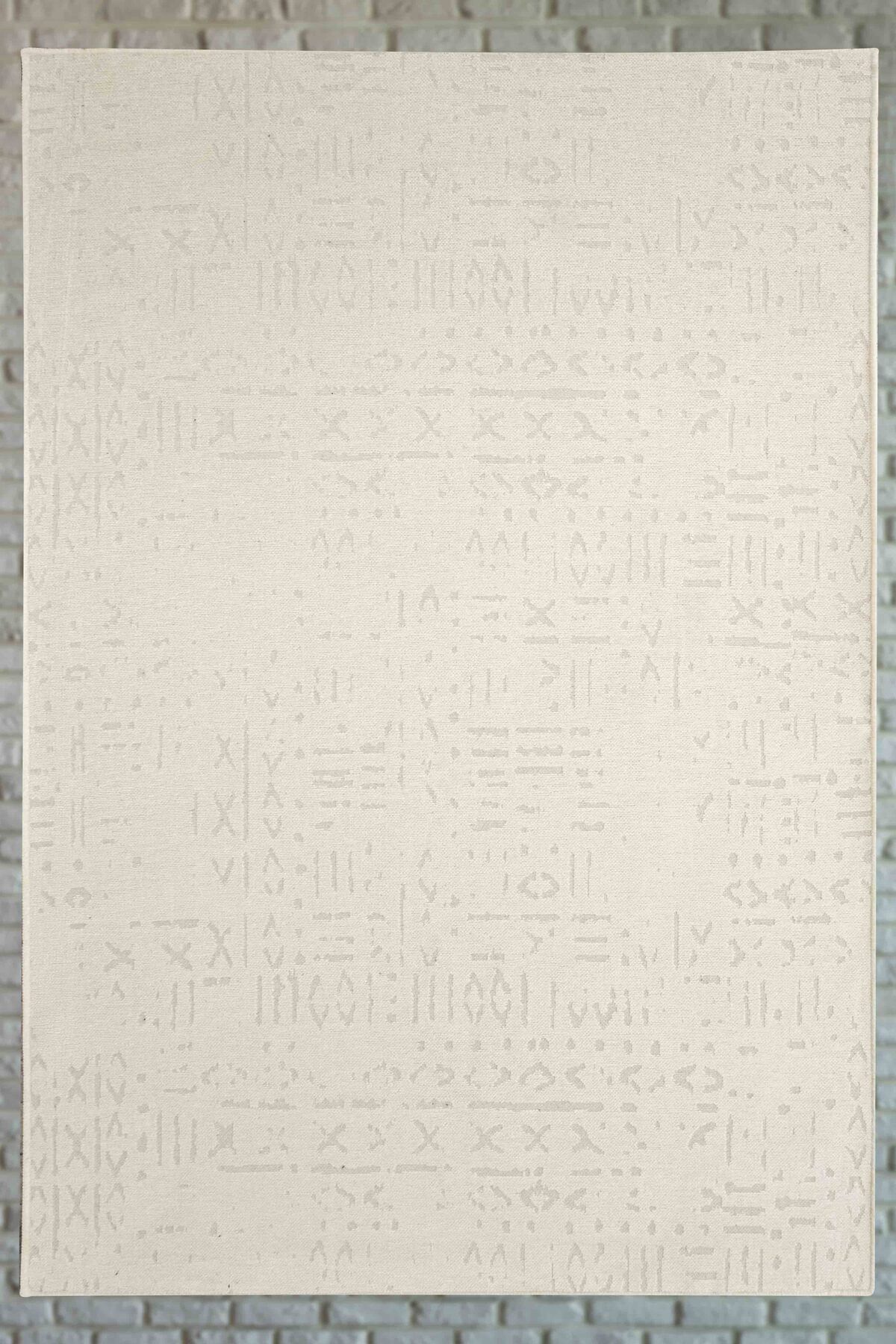 CBD Viscose Woven Carpet Anti-Slip Base Washable Cream Living Room Rug 1450