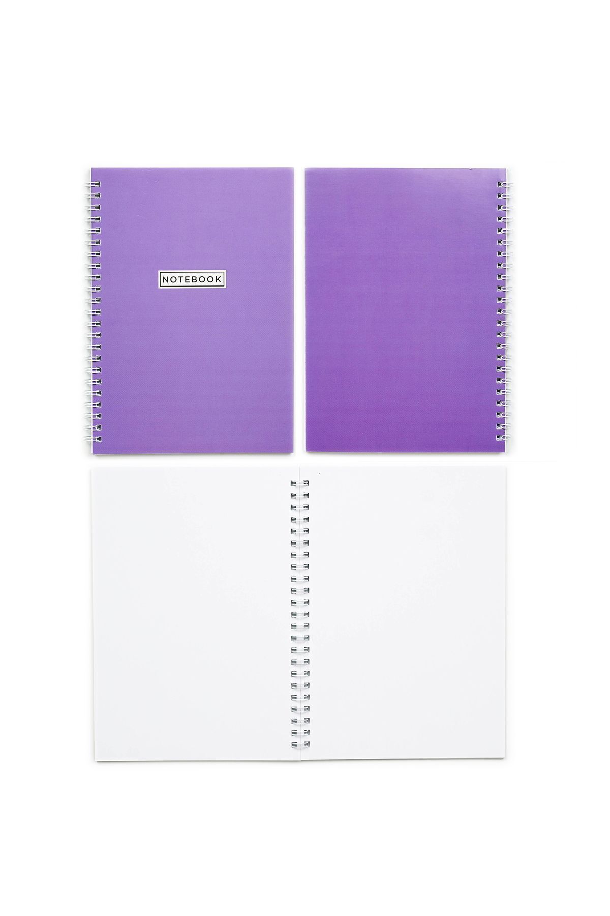 Nice Notes-A5 Unlined School Notebook - Spiral, 80 Sheets, Set of 4 5