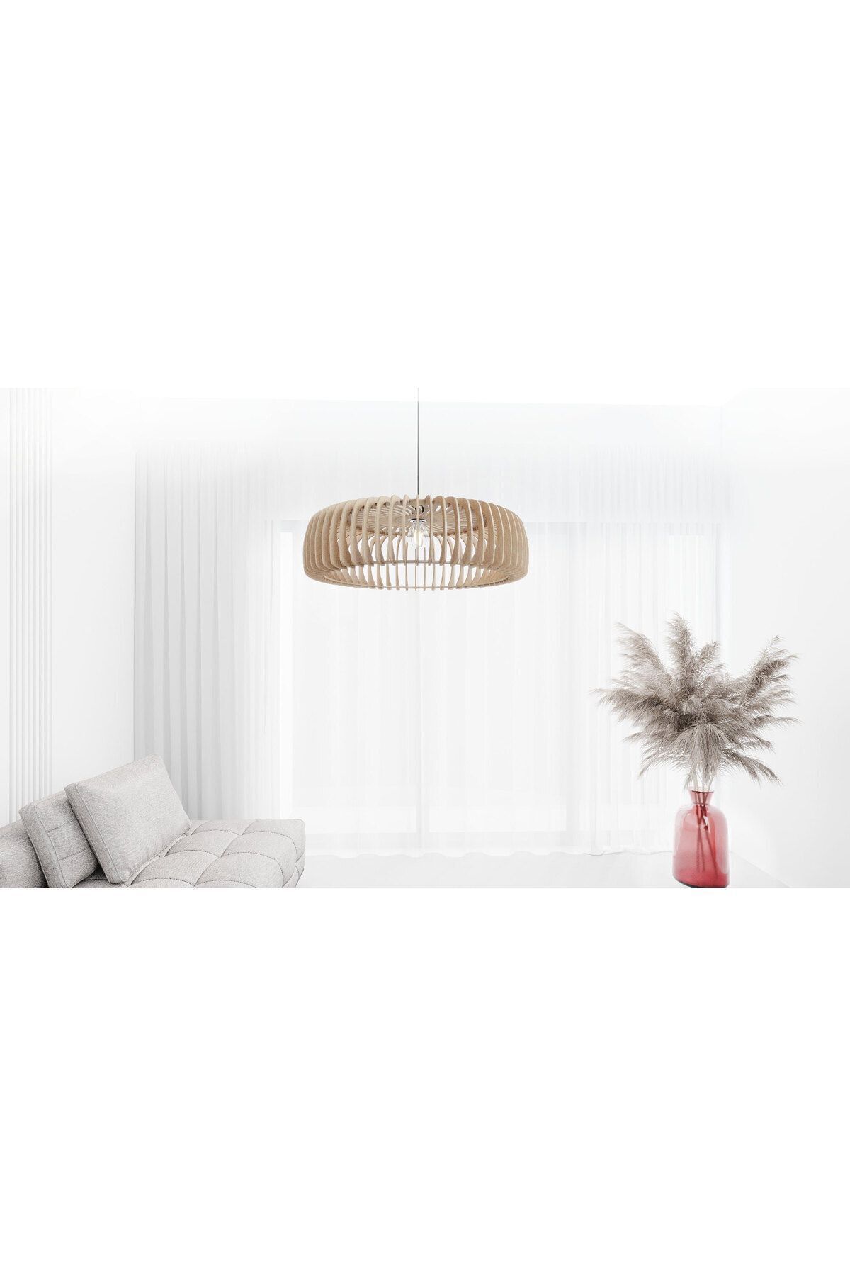 Modern Wooden Arven Chandelier Rustic Pendant Hall Chandelier