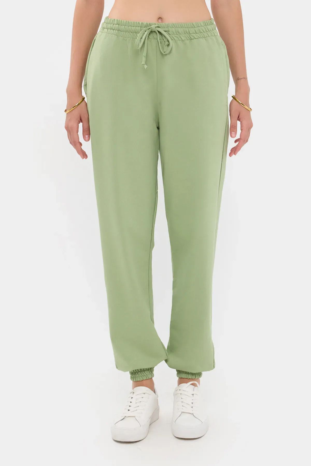 Hiccup-High Strings Adjustable Regular Waist Sweatpants 2