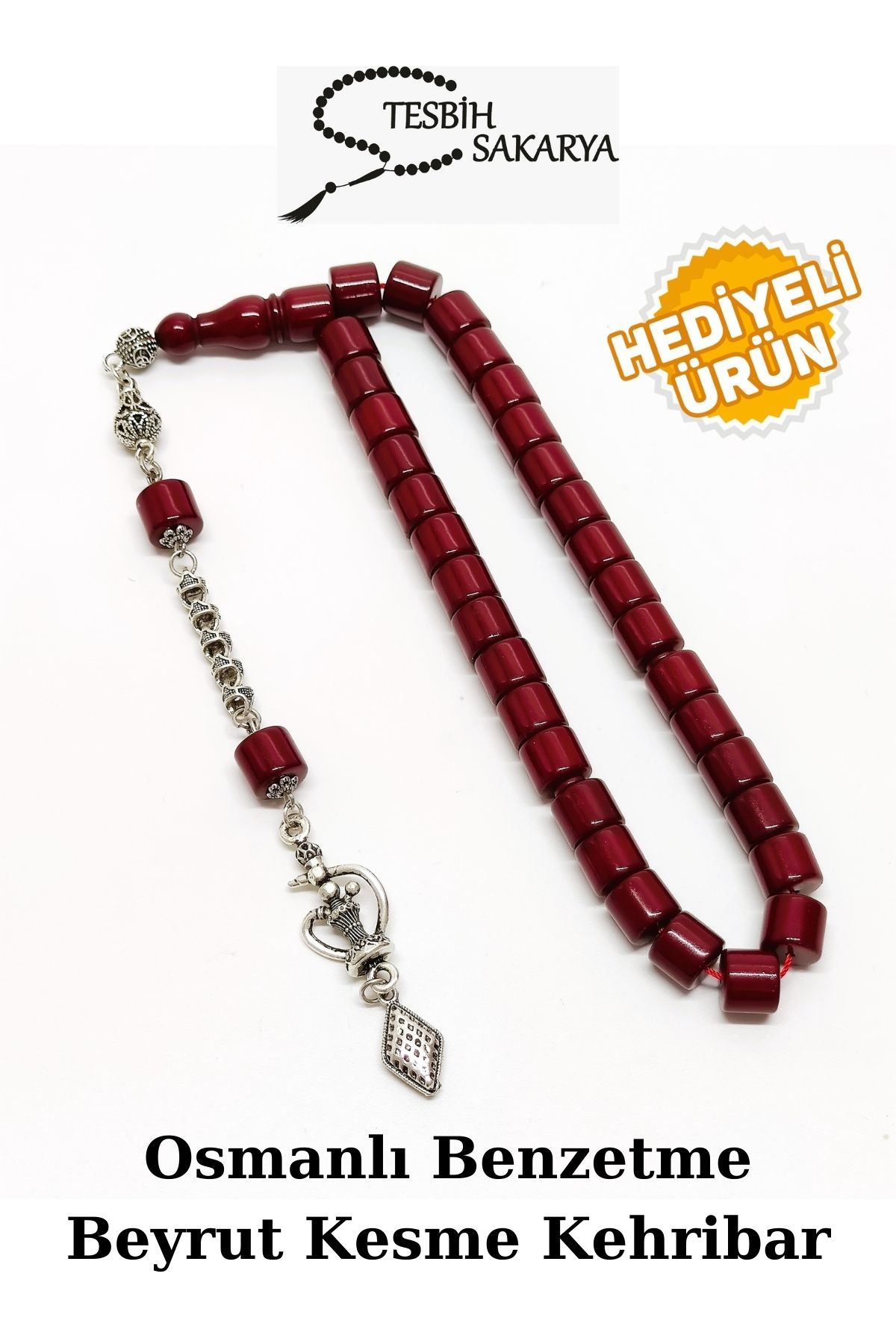 Tesbih Sakarya-Ottoman Drop Cut Beirut Amber - Tasseled Hookah Design 10Mm/9Mm 4