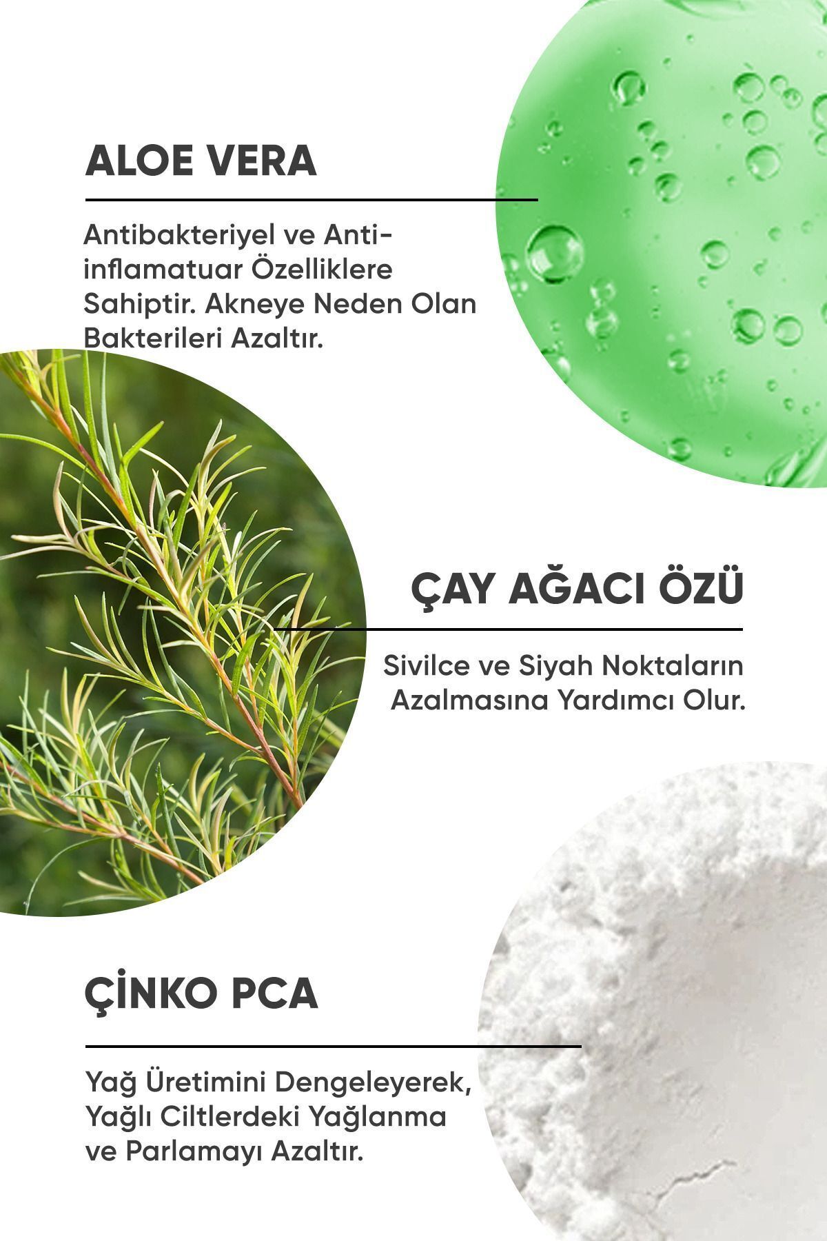 Siyah Nokta Ve Sivilce Karşıtı Yüz Temizleme Jeli 250 ml (SEBUM ORANINI DENGELER) — yüztemizlemejeliyeşil — تصویر 5 از 7