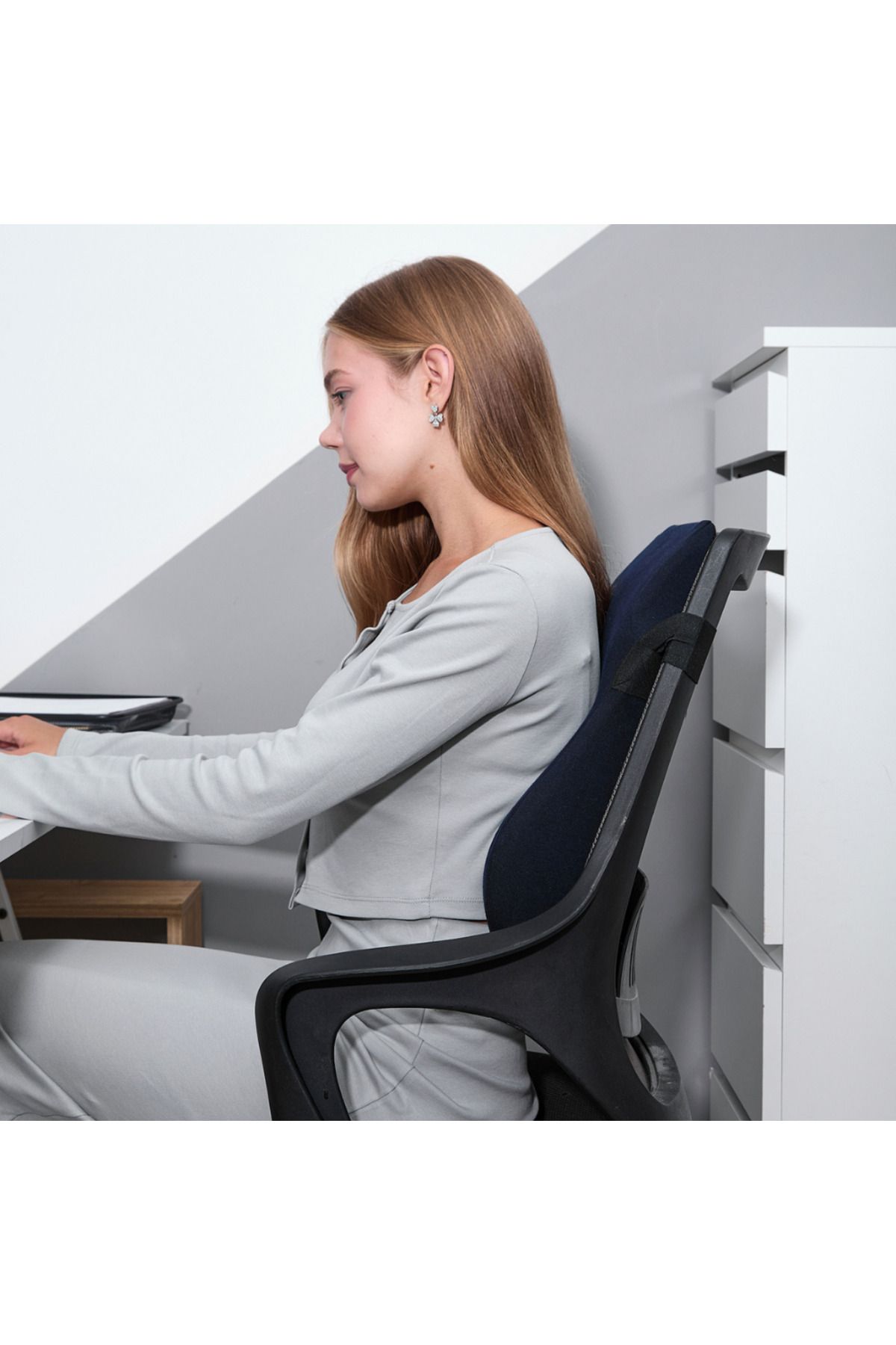 Viscomfort Araç & Ofis Ortopedik Bel Destek Yastığı - Lacivert 2