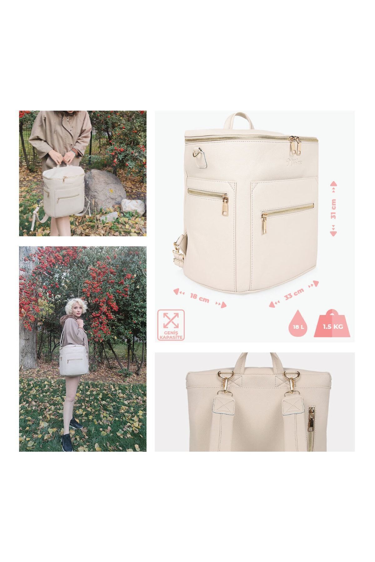 motheric Parenthood Bundle – Anne Bebek Bakım Çantası Set – Bebek Arabası Çantası – Emzik Çantası fotoğrafı 7 (önizleme)