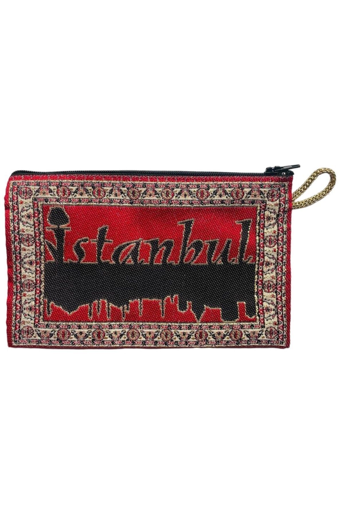 کیف پول زنانه متوسط زنانه شیک زیپ دسته روکش شده با الگوی فرش 15X10 GALATA GIFT