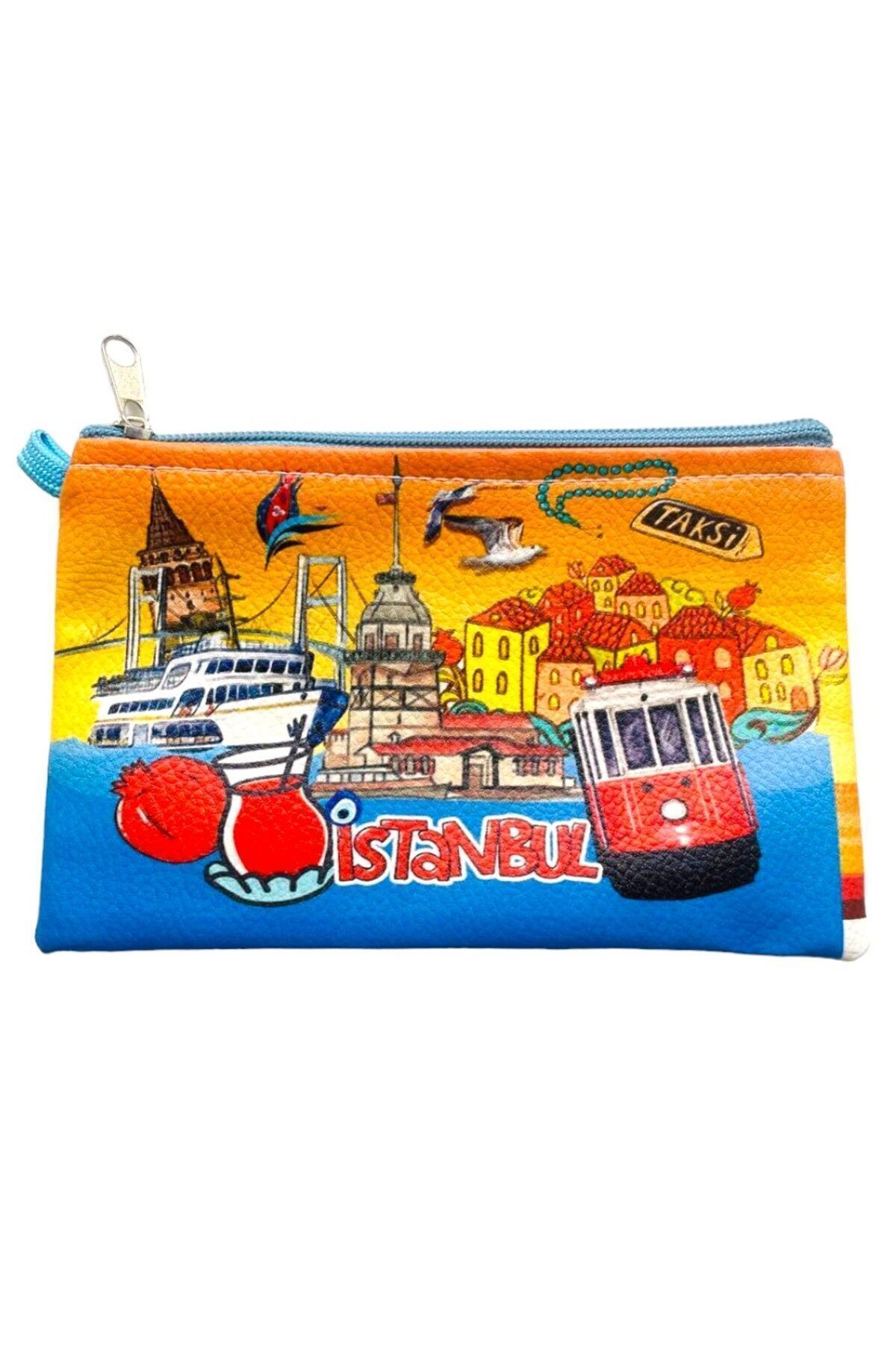 کیف پول زنانه زیپ دار با اندازه متوسط یک نوع قوی شیک استانبول BEAD NAZAR 18 12CM GALATA GIFT