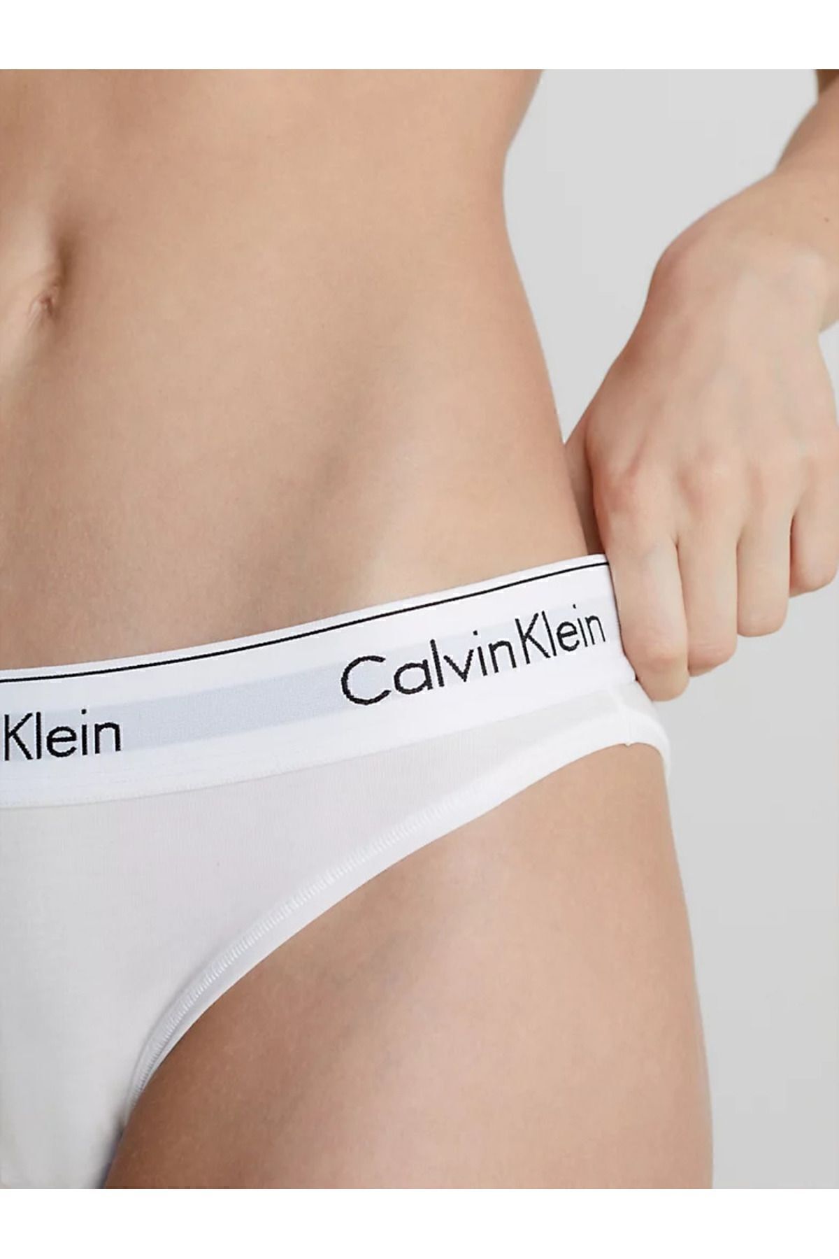 Calvin Klein-Дамско лого на марката, дишаща, удобна материя със средна висока талия, бяла пепел, подходяща за ежедневно носене 2