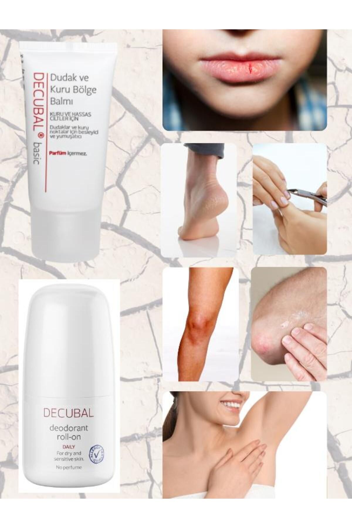 Decubal-Lip Balm for Dry and Very Dry Skin 30 ml and Daily Roll-On 50 ml 2