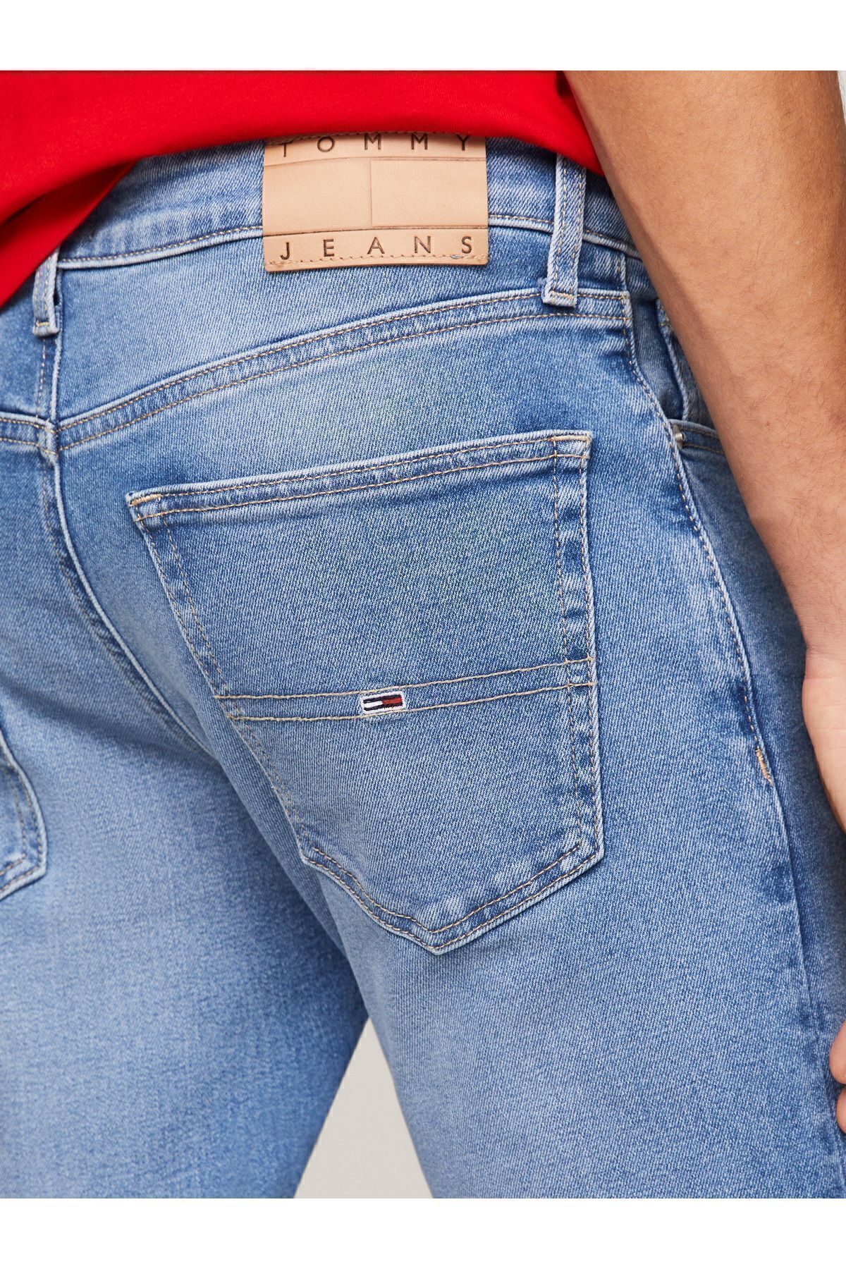 شلوار جین مردانه آرم برند آقایان SCANTON SLIM FIT شیک و زیبا 5 جیب کلاسیک مناسب برای استفاده روزانه Tommy Hilfiger