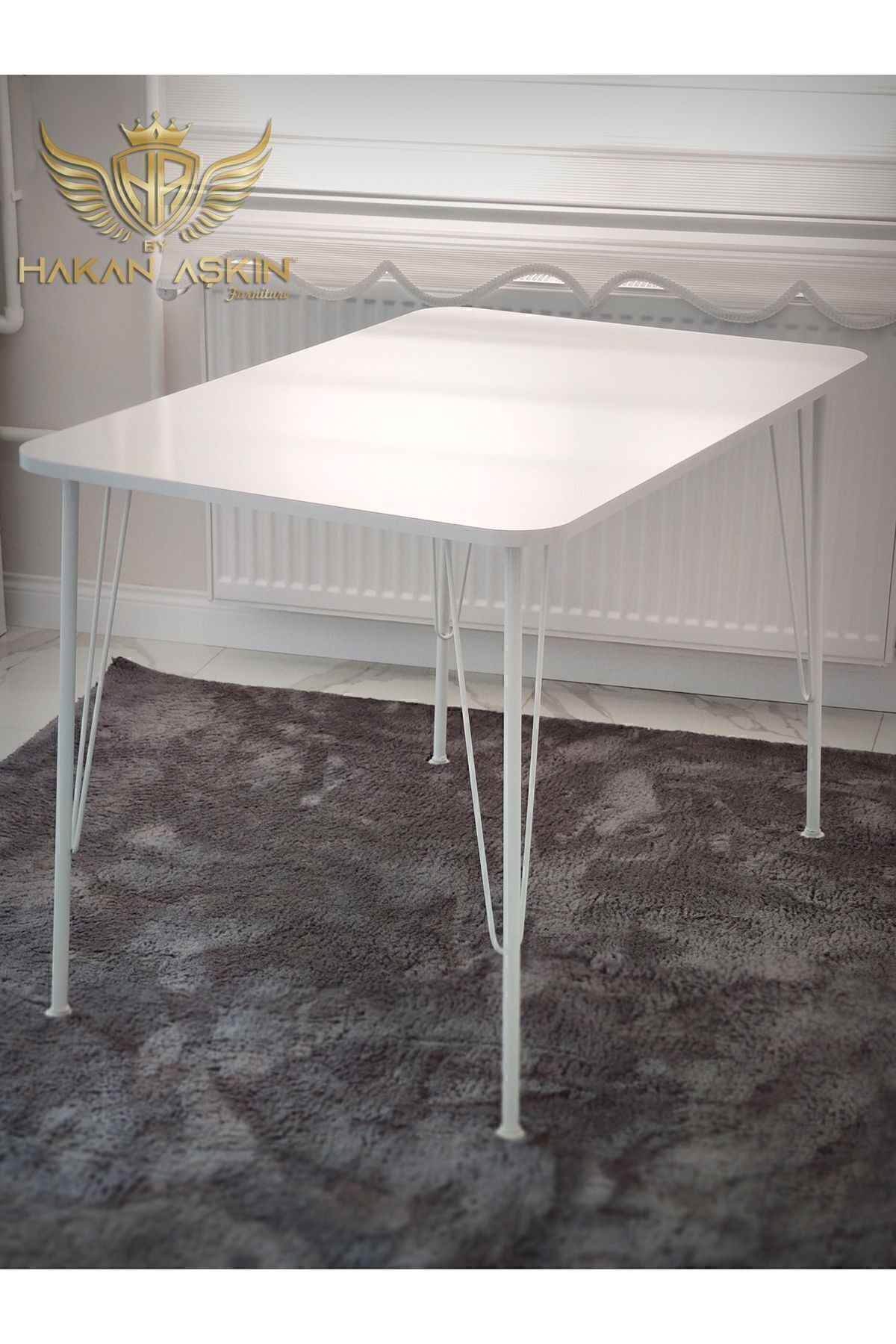 BY HAKAN AŞKIN Beyaz Ayaklı 70x110 Cm White Eclipse 2024 Mutfak - Çalışma - Bilgisayar Masası