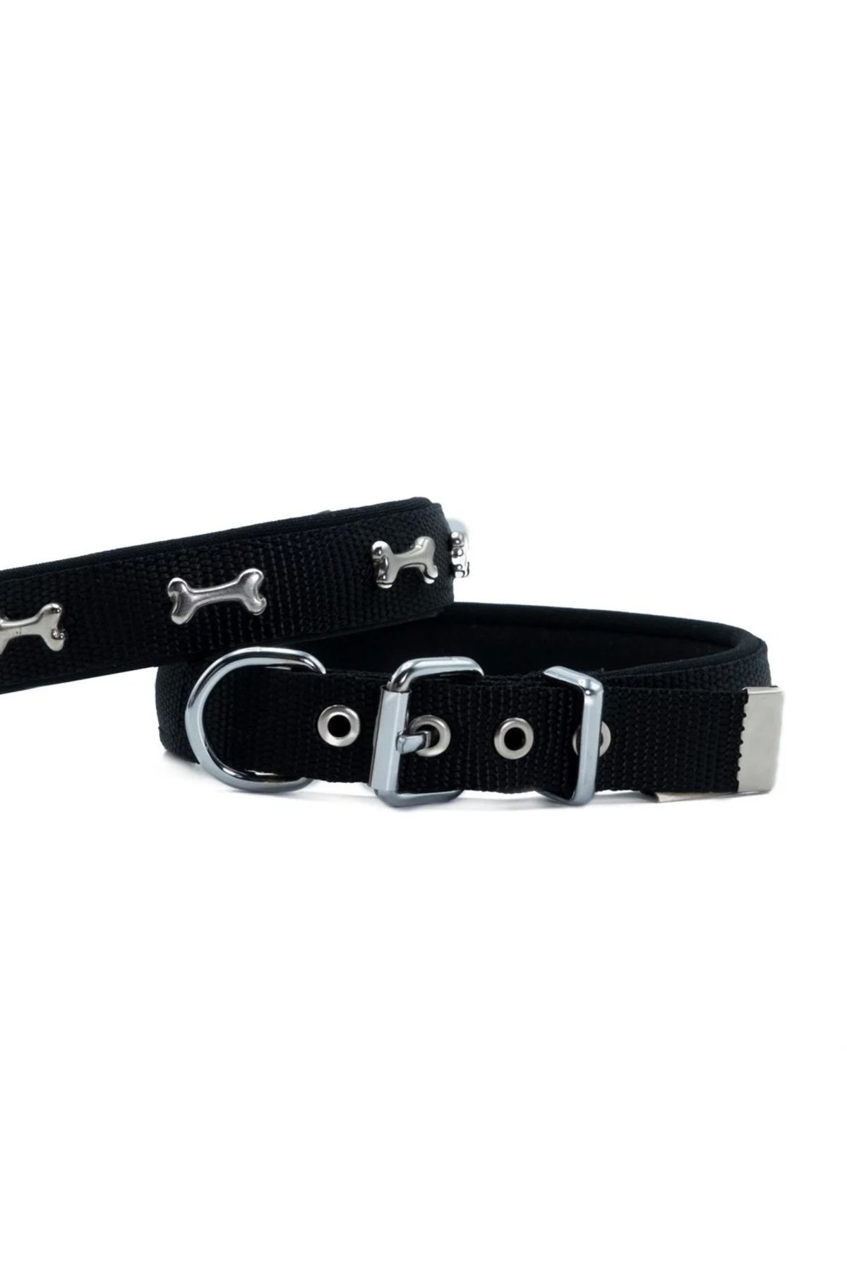 SAVEX Doggie Konfor Dokuma Kemikli Boyun Tasması Siyah 2.0*35-40 cm (DSBT-2062 M)