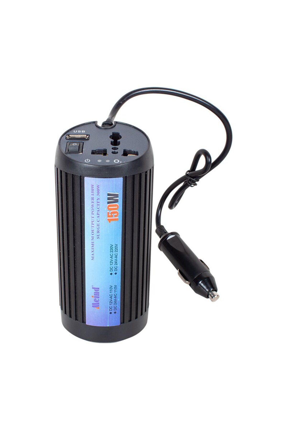 Ziya Dijital PM-19826 12 VOLT - 150 WATT USBLİ ÇAKMAKTAN ARAÇ POWER INVERTER