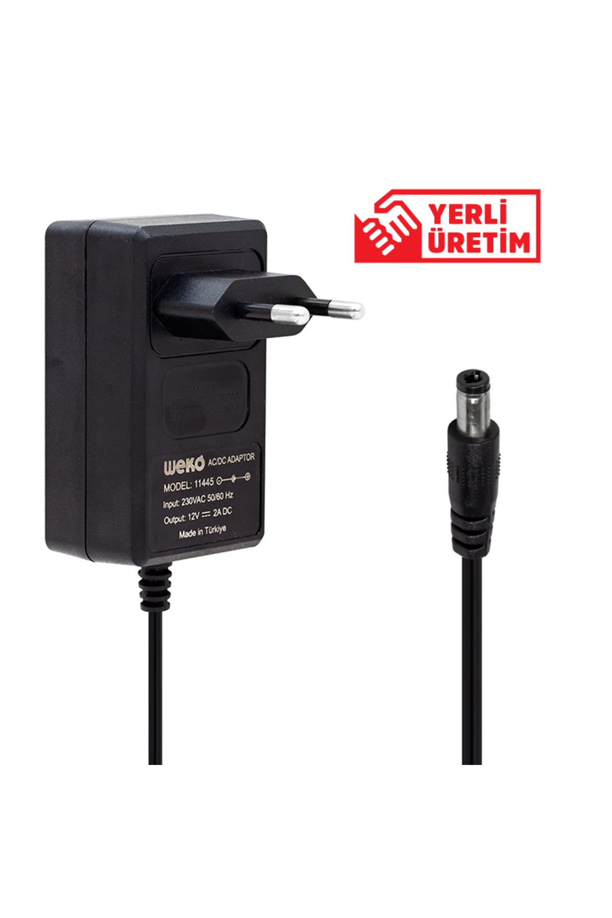 YTT Marketing YTTMRK 12 volt - 2 amper 5.5*2.5 uçlu yerli üretim plastik kasa priz tipi adaptör