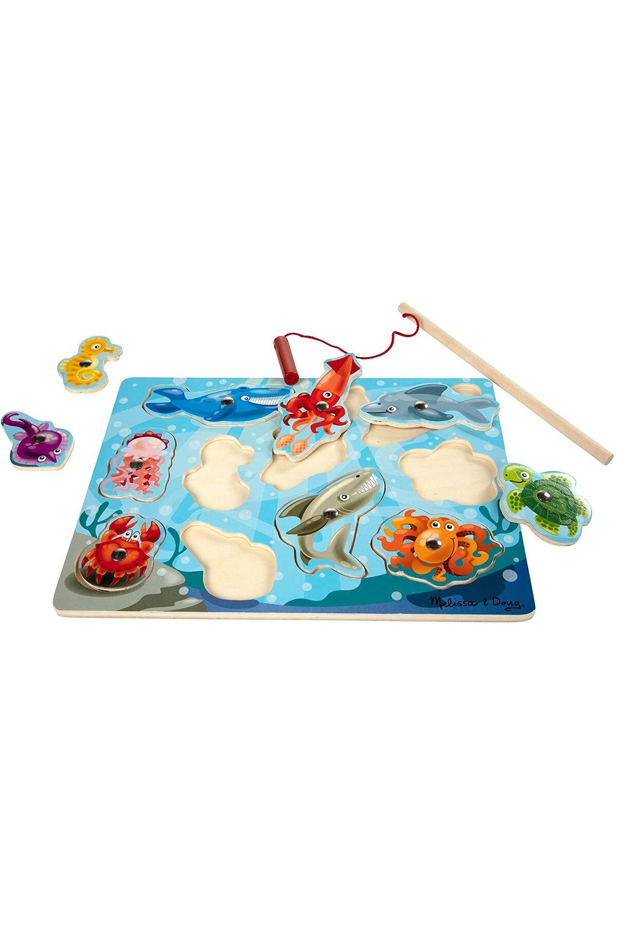 پازل ها و یاپبوزهای کودک Melissa Doug ملیسا داگ ماهیگیری مغناطیسی چوبی Melissa & Doug