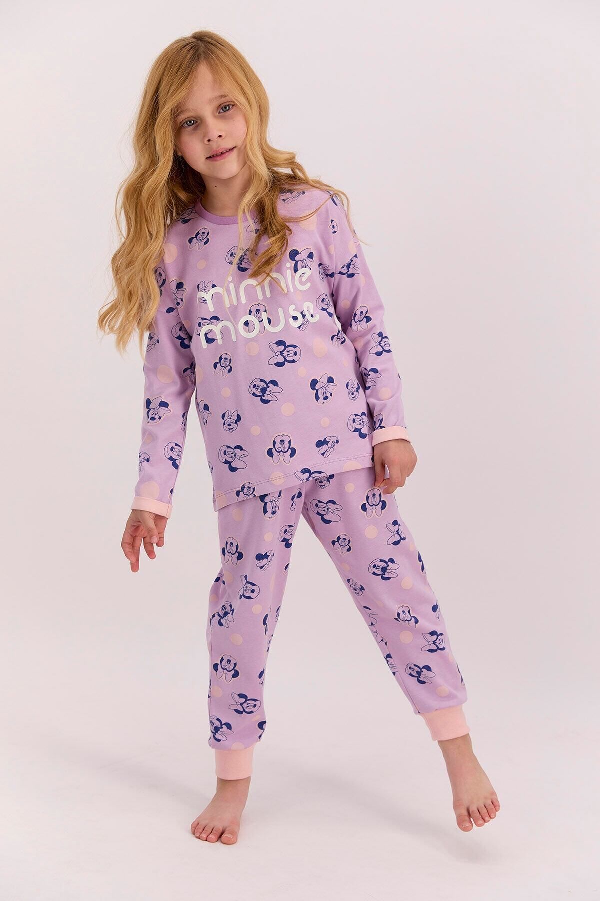 Minnie Mouse-Licensed Lilac Girl's Pajama Set D4600-c 1