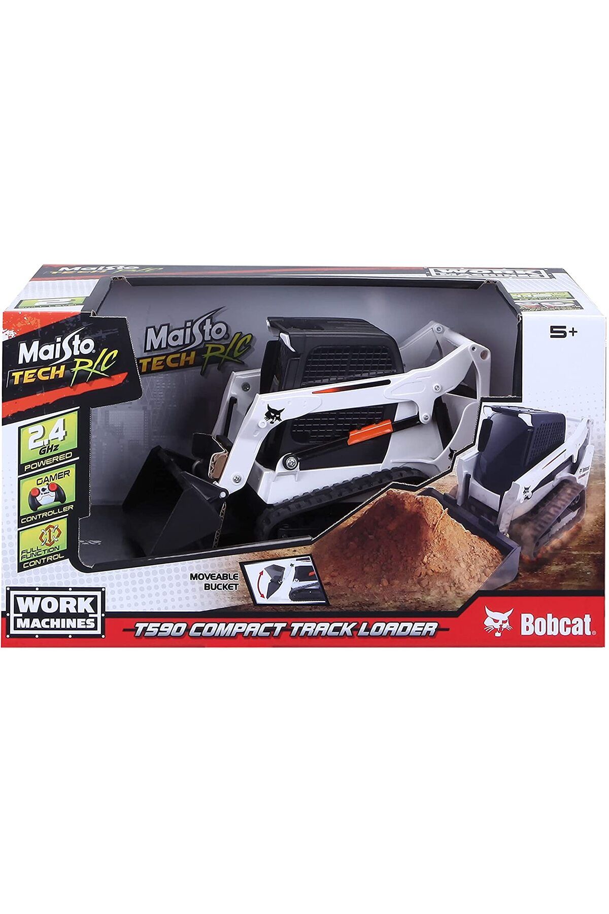 اسباب بازی های کنترل از راه دور MAISTO BOBCAT T590 لودر شده Maisto