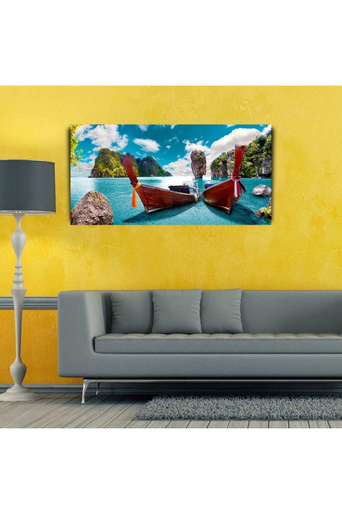 pazarella Tayland Bond Adası Kanvas Tablo 60 x 120