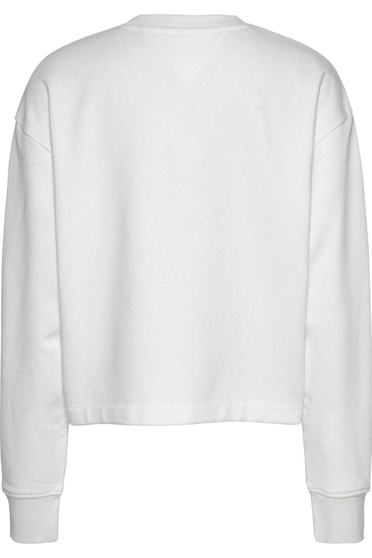 Tommy Hilfiger  Tommy Jeans Kadın Relaxed Fit Essentıal Logo Sweatshırt - Görsel 2