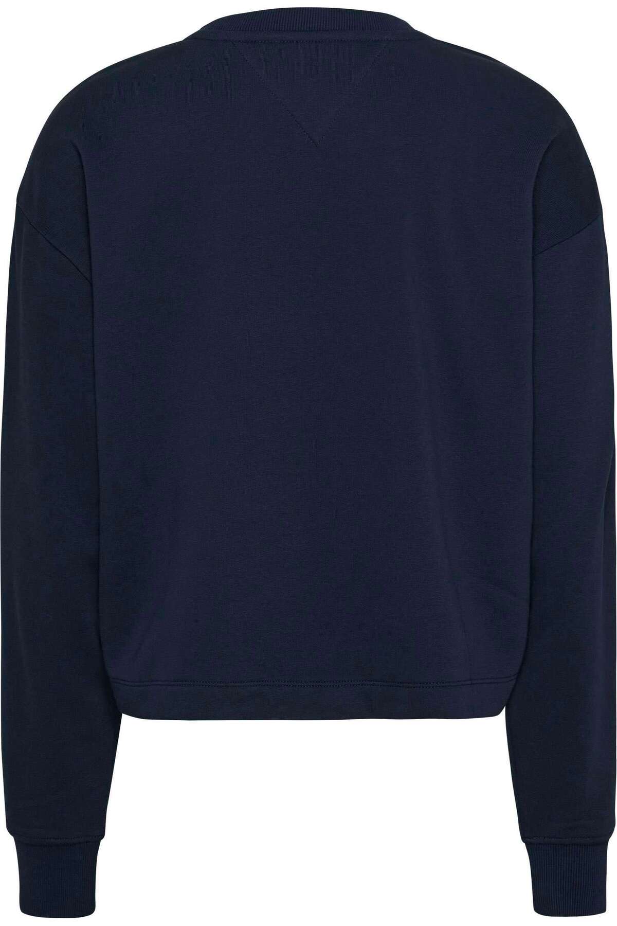 Tommy Hilfiger  Tommy Jeans Kadın Relaxed Fit Essentıal Logo Sweatshırt - Görsel 2