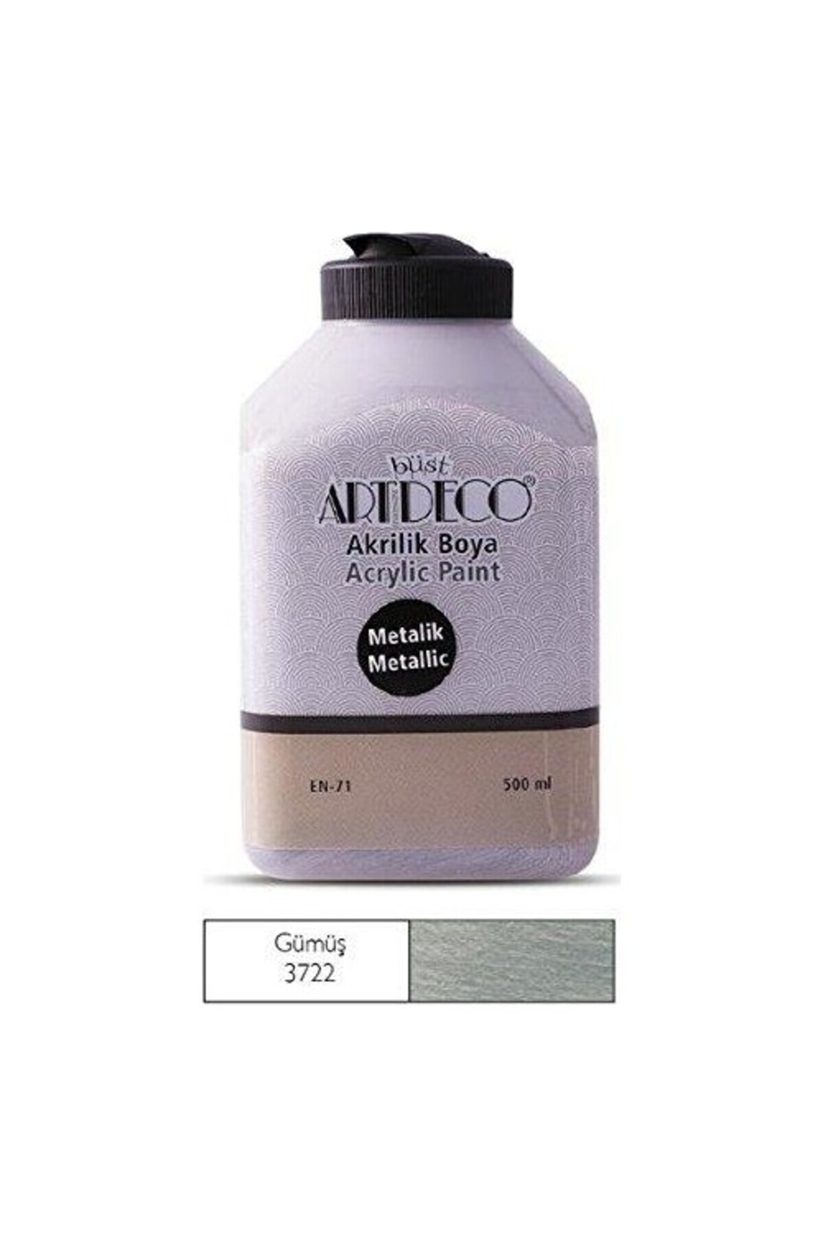 Artdeco Metalik Akrilik Boya 500ml Gümüş 3722